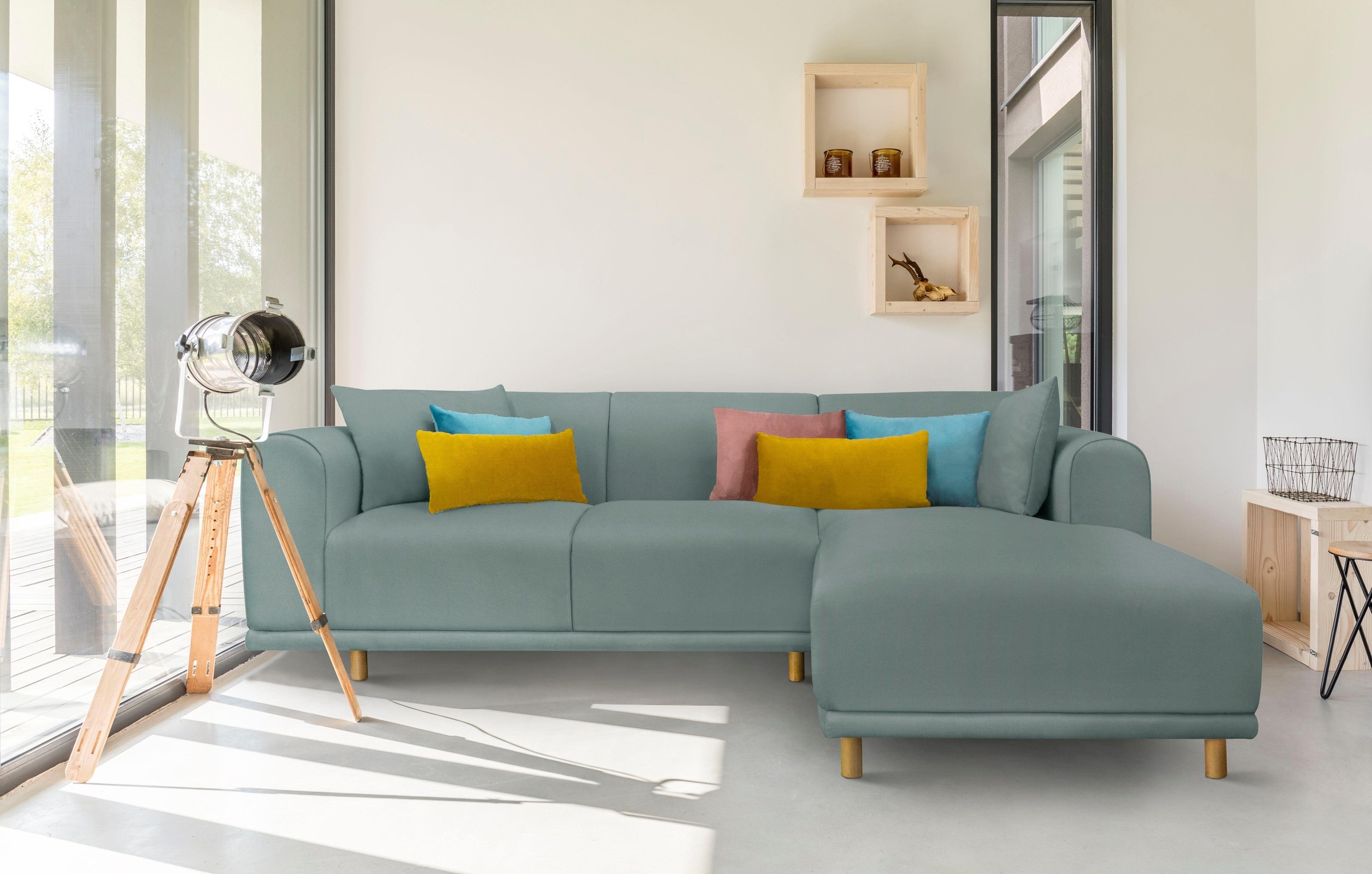 OTTO home Ecksofa »Maroon L-Form« in skandinavischem Design, mit losen Kiss günstig online kaufen