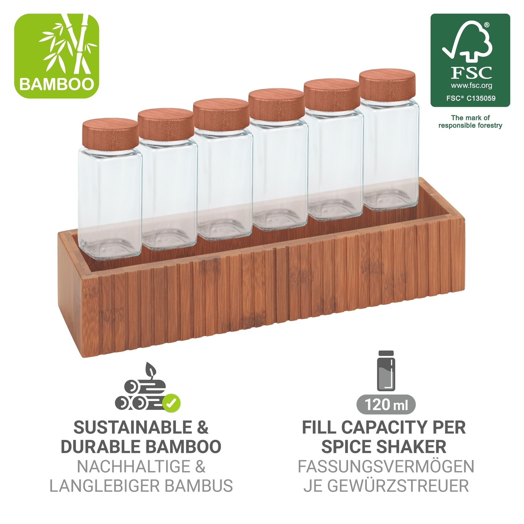 WENKO Gewürzregal »Modell Mera« Set, 13 Stk. tlg.