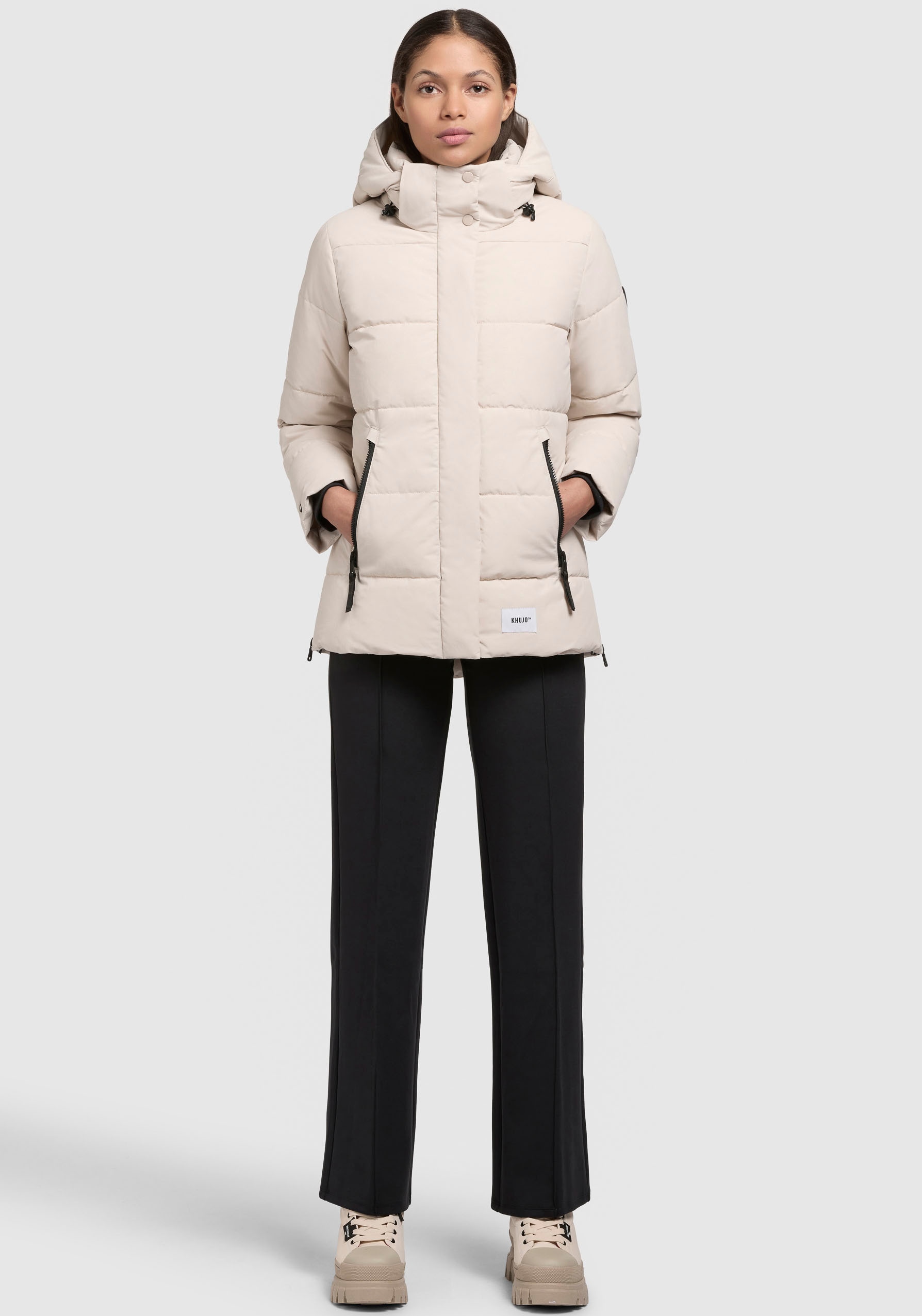 khujo Steppjacke »MANC«, mit Kapuze