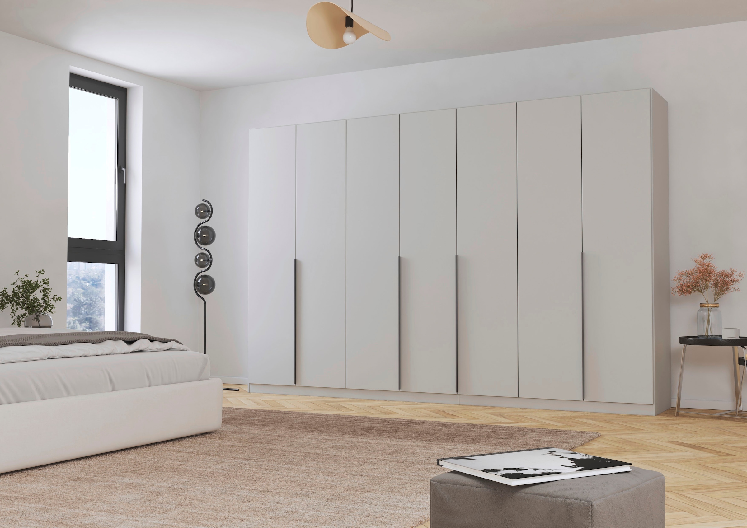 rauch Drehtürenschrank »Kleiderschrank Schrank Garderobe AGORDO TOPSELLER Schlafzimmer«, (in zwei Griff-Farben mit Dekor- oder Hochglanzfront), durchdachte Innenausstattung, in 6 Breiten und 2 Höhen MADE IN GERMANY