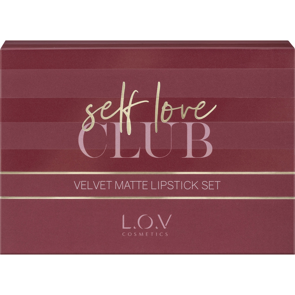 L.O.V Lippenstift-Set »SELF LOVE CLUB VELVET MATTE LIPSTICK SET«, (4 tlg.)