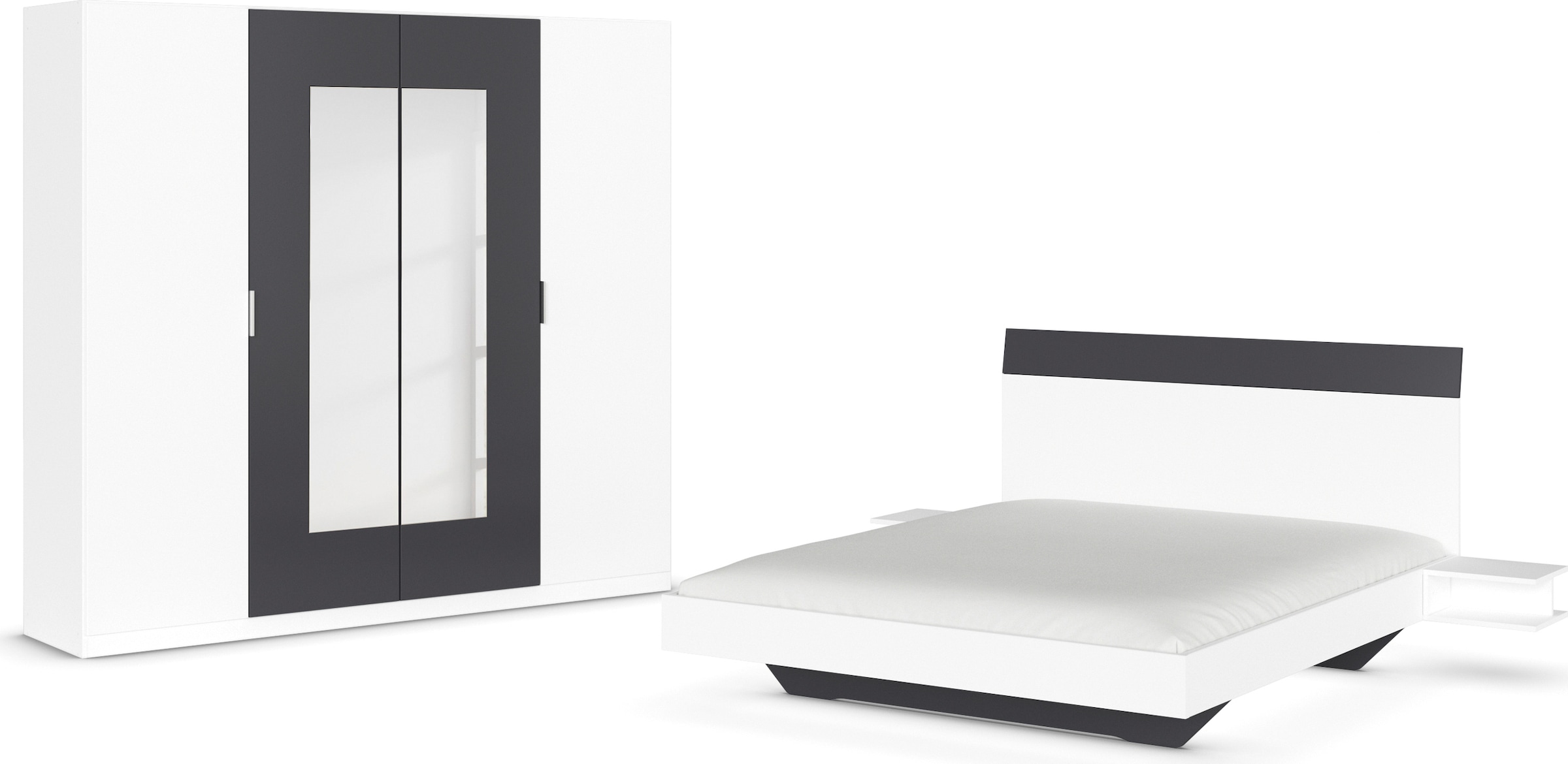 rauch Schlafzimmer-Set »Monza« mit Drehtürenschrank Breite 226 cm, Bettanlage in 2 Breiten