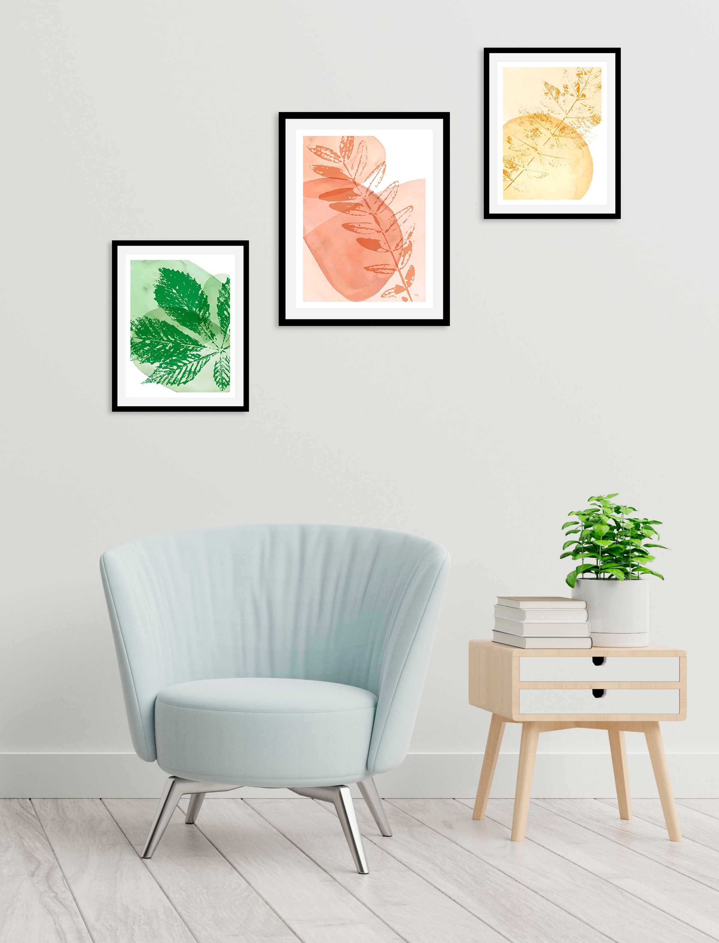 queence Bild »Set Hermia«, (1 St.), HD Premium Poster-Druck inkl. Holzrahme günstig online kaufen