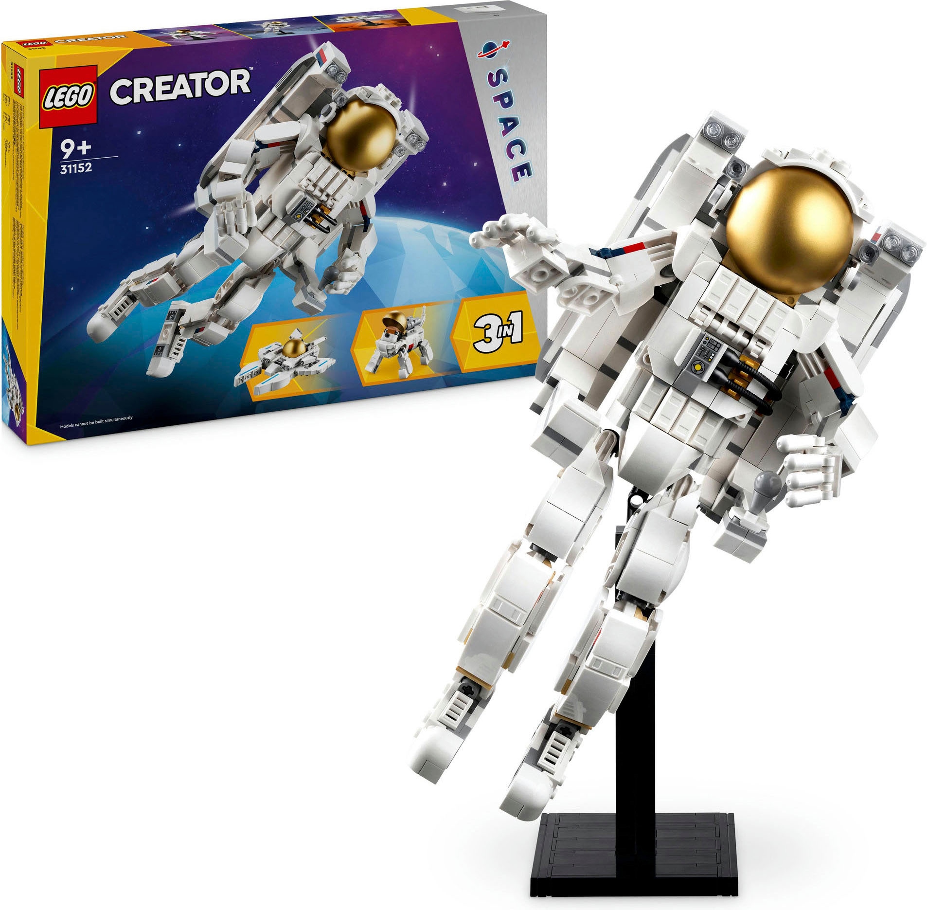 Konstruktionsspielsteine »Astronaut im Weltraum (31152), LEGO Creator 3in1«, (647...