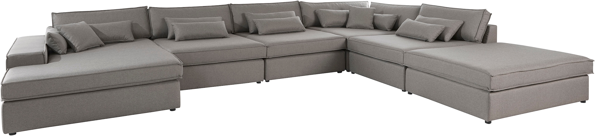 OTTO home Wohnlandschaft »Enid U-Form« 6 Teile, bestehend aus Modulen, in v günstig online kaufen