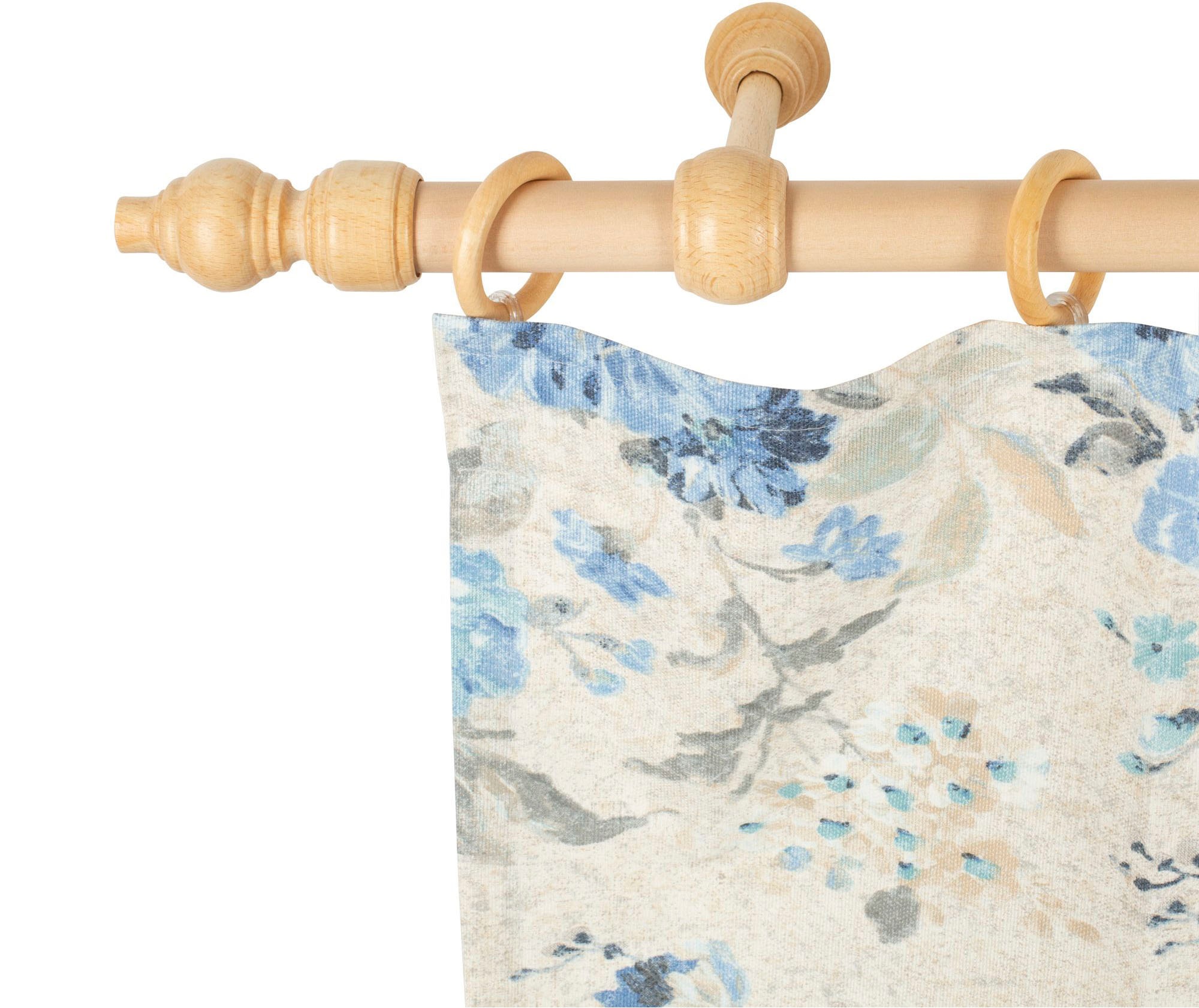 SN DECO GROUP Gardinenstange »Filigrano« 1 läufig-läufig Fixmaß 28 mm, Holz günstig online kaufen