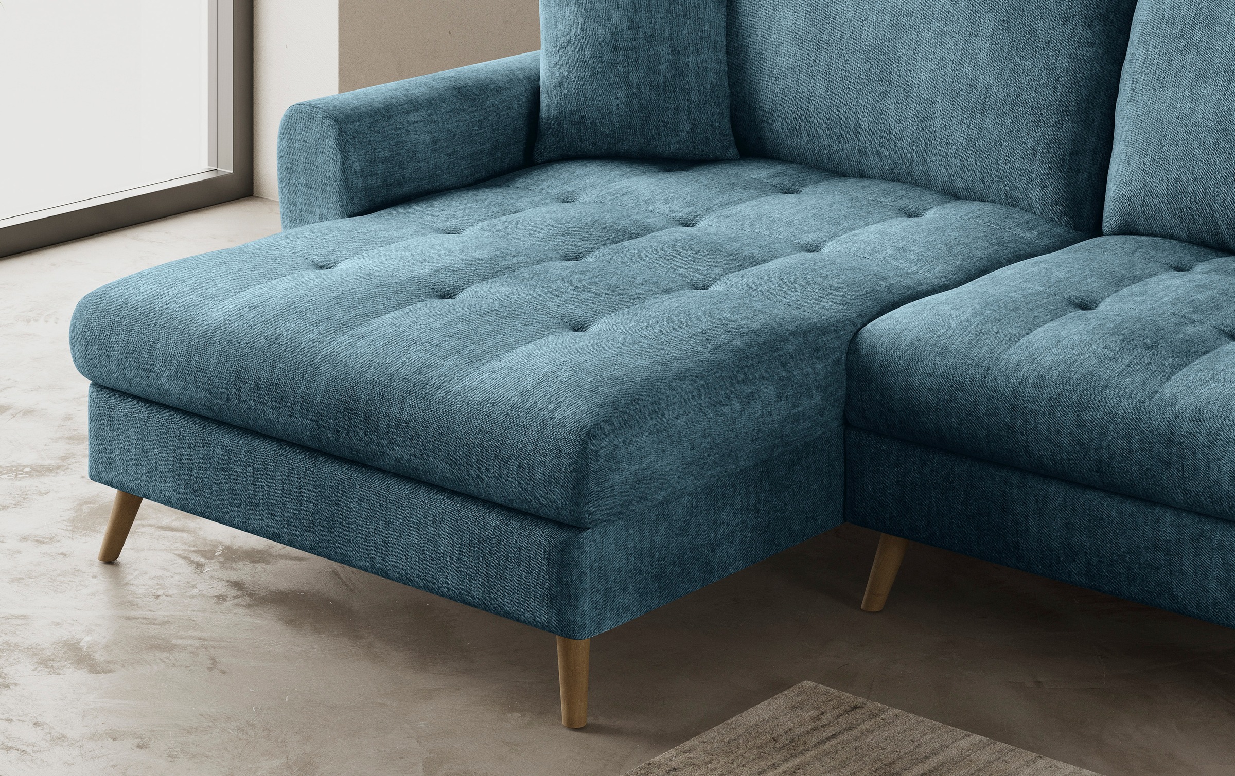 Mr. Couch Ecksofa »Blackburn II L-Form«, Wahlweise mit Kaltschaumpolsterung bis 140 kg belastbar