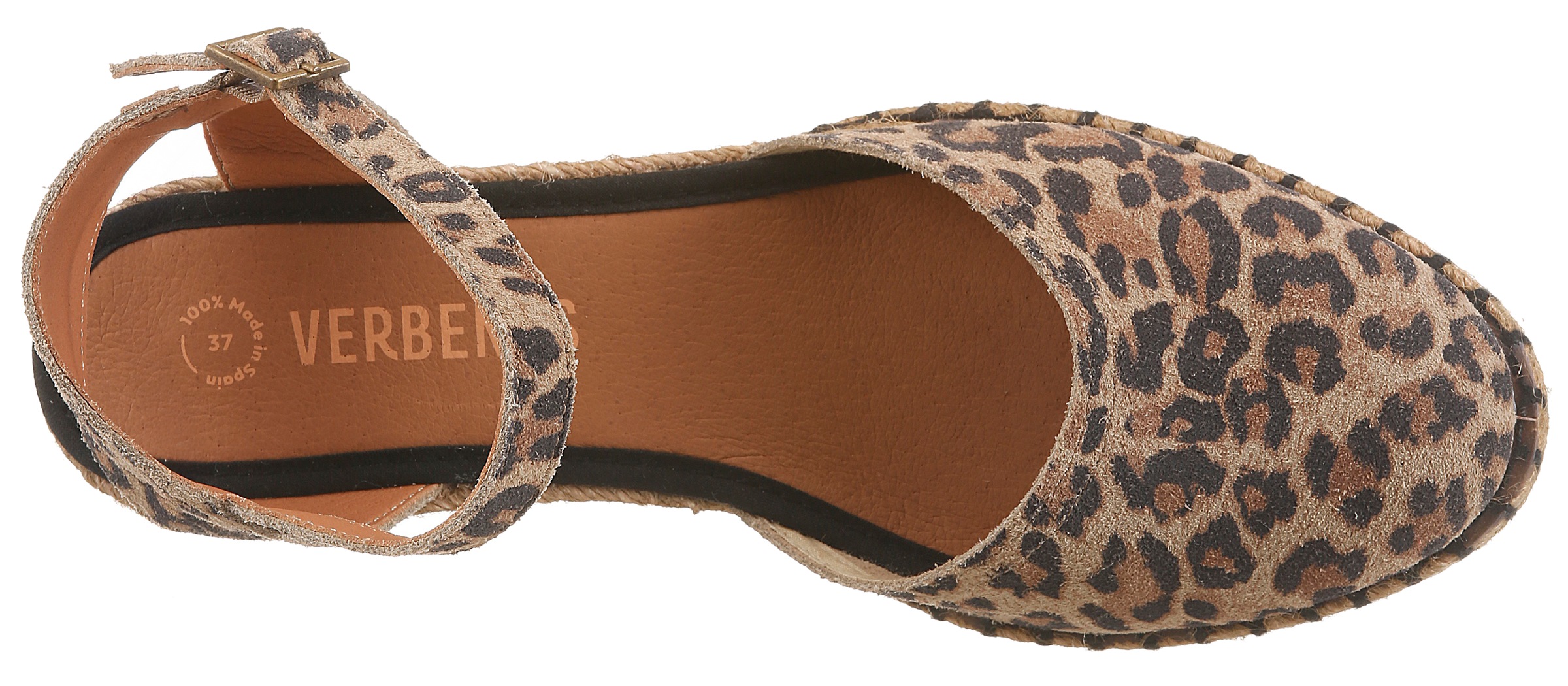 VERBENAS Slingpumps »MALENA LEO«  Keilsandalette, Sommerschuh, Urlaubsschuh im Leo-Look