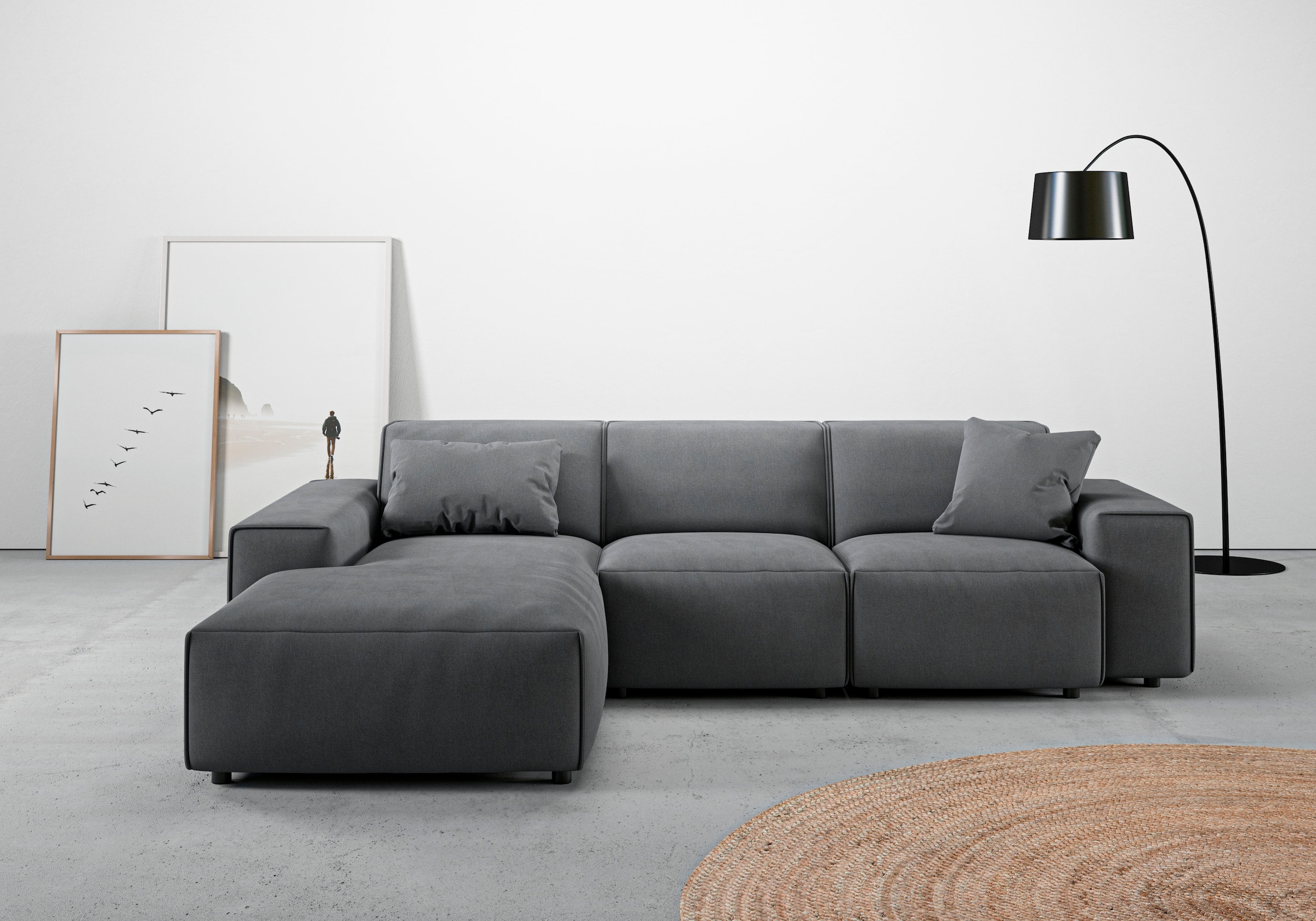 andas Ecksofa »Glimminge L-Form auch in Breitcord, Feincord + Easy care-Bez günstig online kaufen