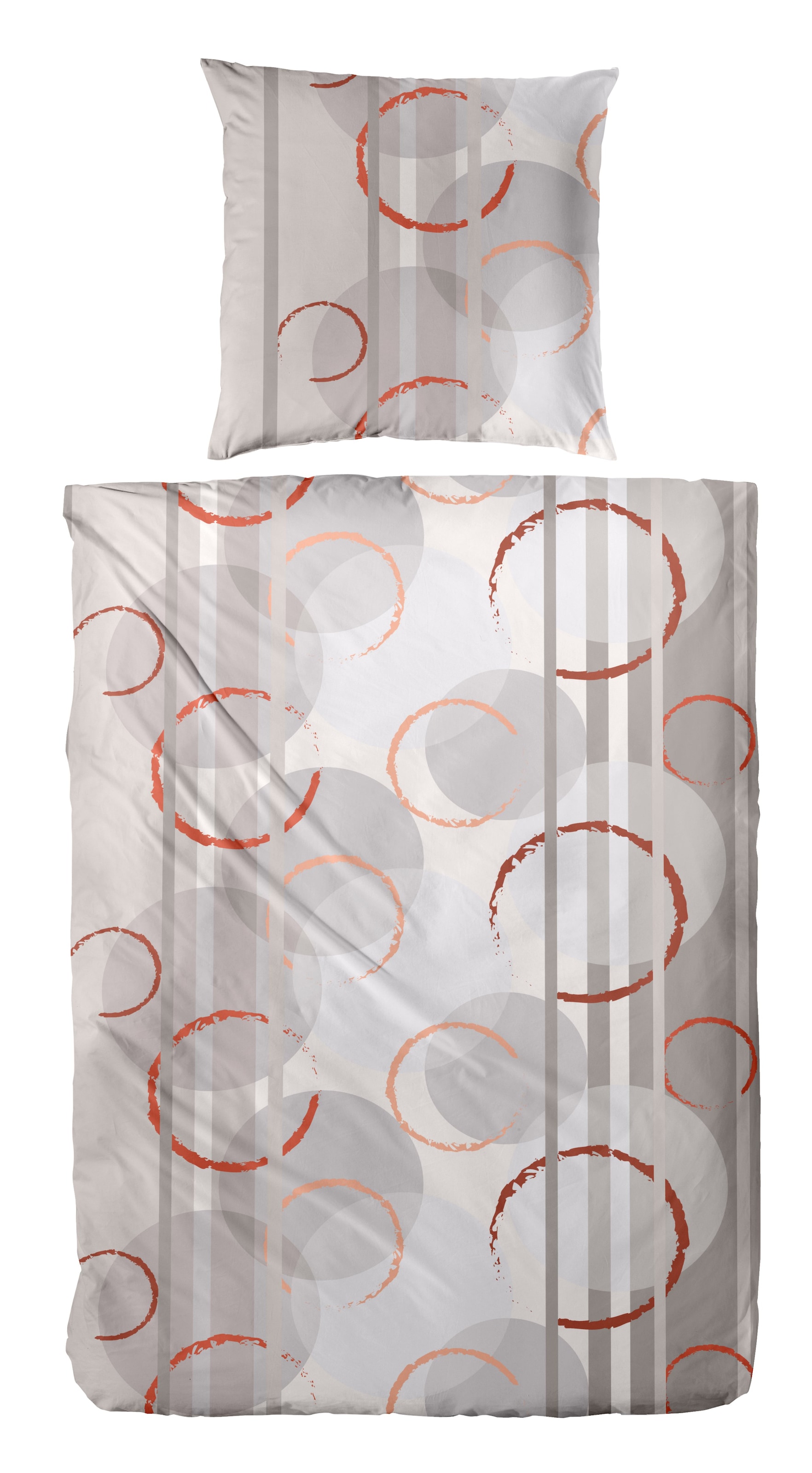 Primera Bettwäsche »Biber-Bettwäsche Circular« 2 Stk. tlg. mit abstrakten Kreisen