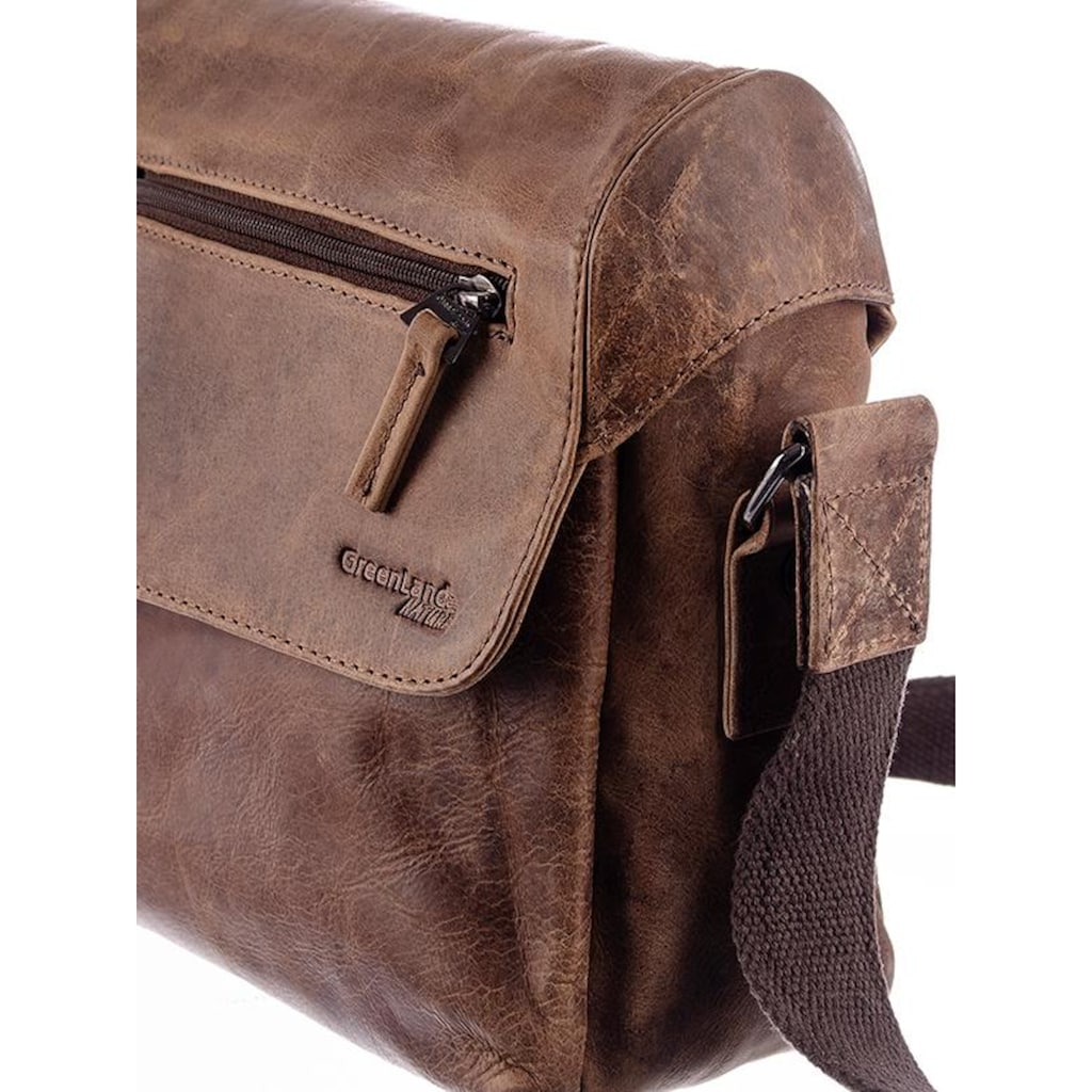 GreenLand Nature Messenger Bag »Montana«, im Vintage Look