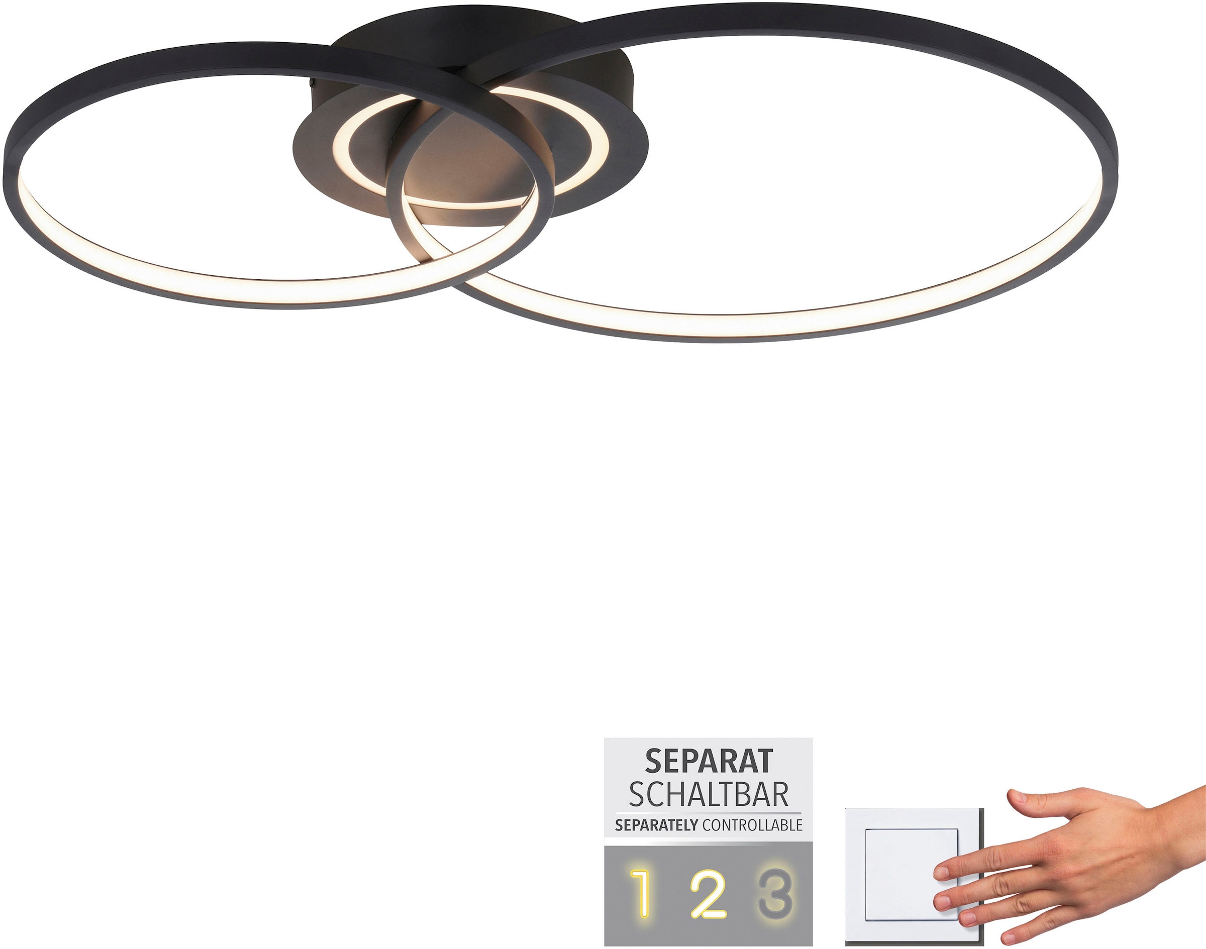 JUST LIGHT LED Deckenleuchte »ASMINA« LED-Board 1 Stk. Warmweiß