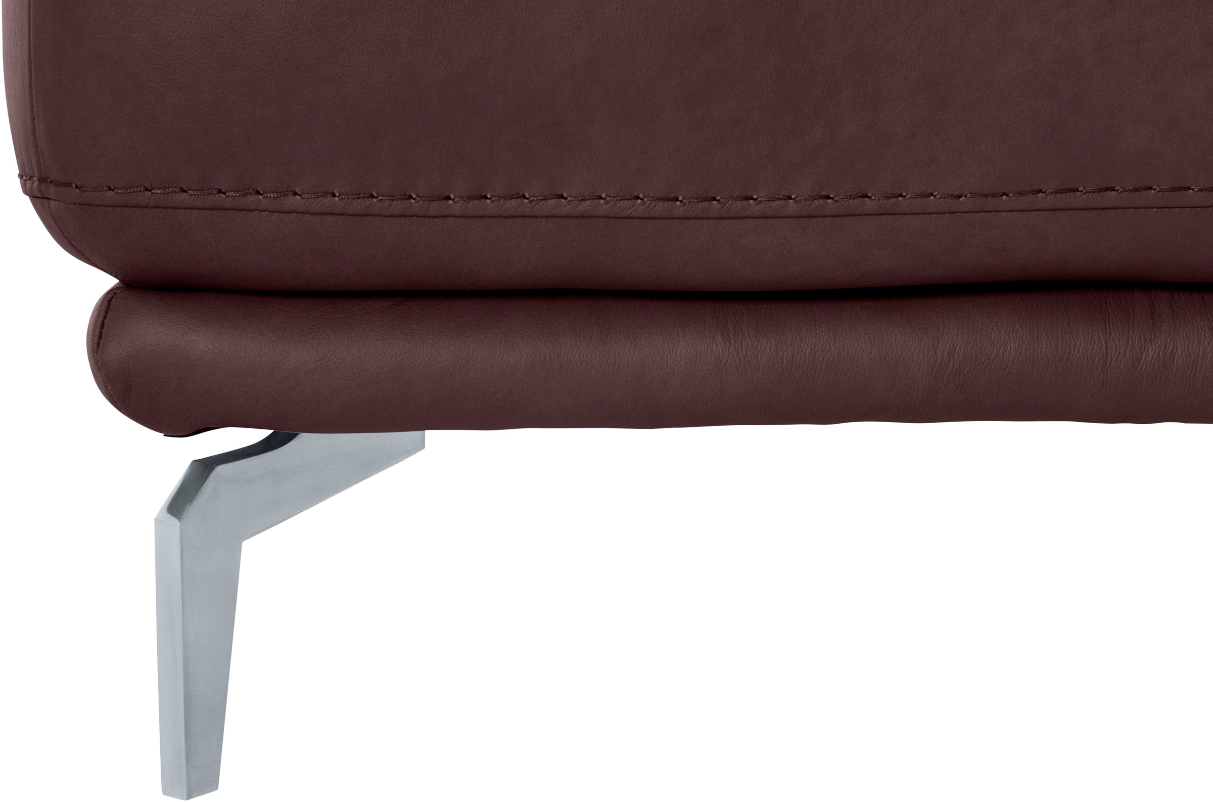 W.SCHILLIG Hocker »montanaa«, mit Metallfüßen in Silber matt, Breite 71 cm