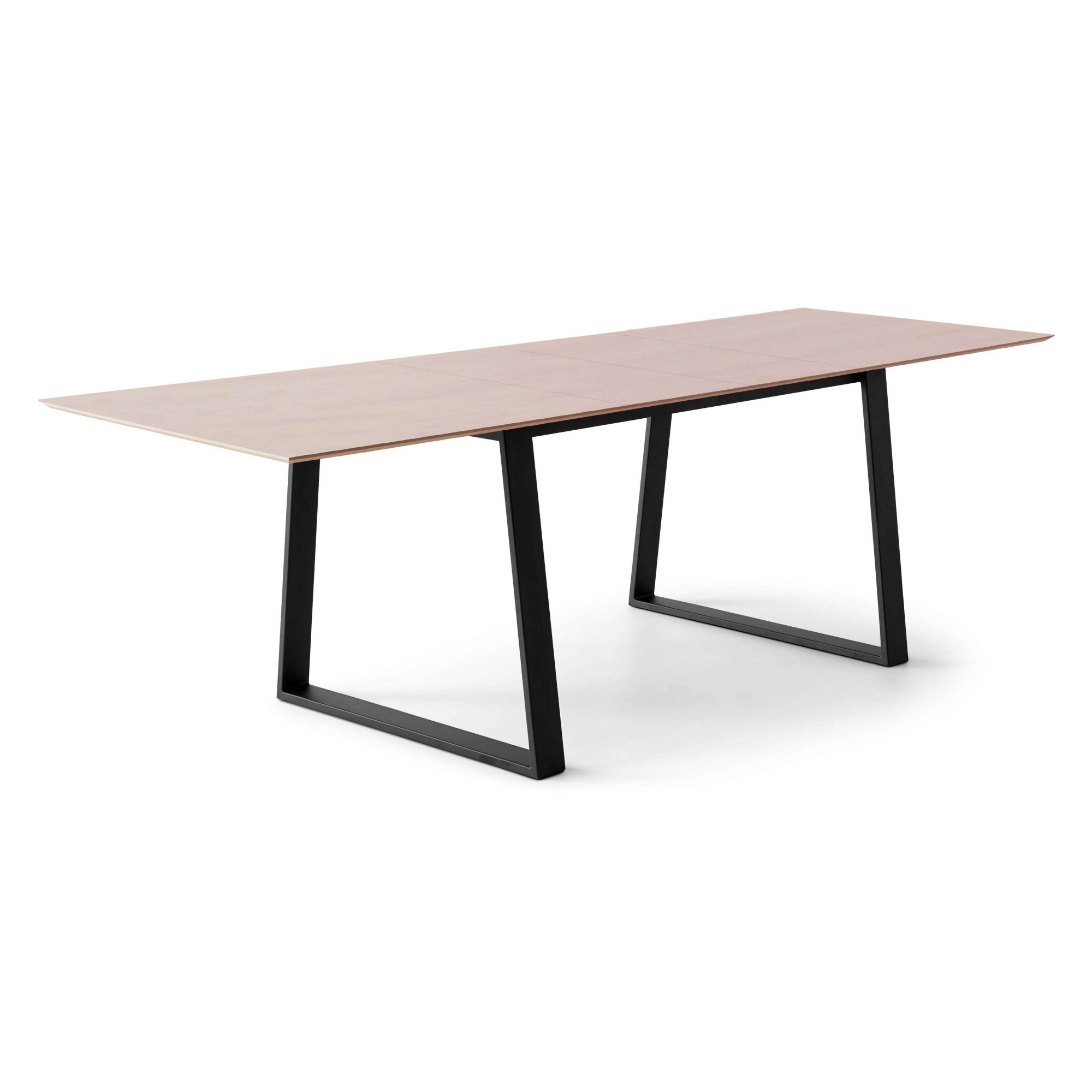 Hammel Furniture Esstisch »Meza Designtisch mit Auszugsfunktion und 2 Einlegeplatten«, bootsförmige Tischplatte MDF,Trapez gestell, in zwei Breiten