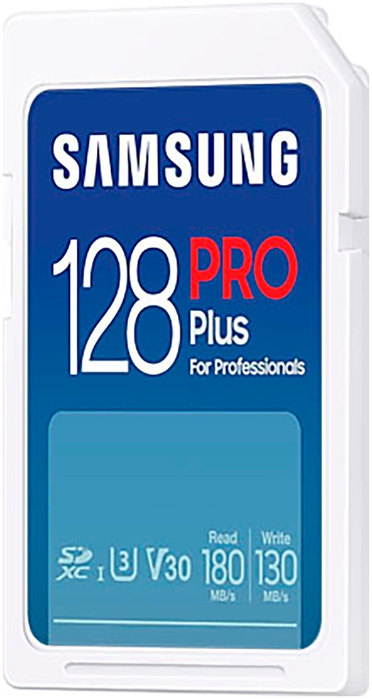 Samsung Speicherkarte »PRO Plus SD (2023) + USB-Kartenleser«, (Video Speed Class 30 (V30)/UHS Speed Class 3 (U3) 180 MB/s Lesegeschwindigkeit)