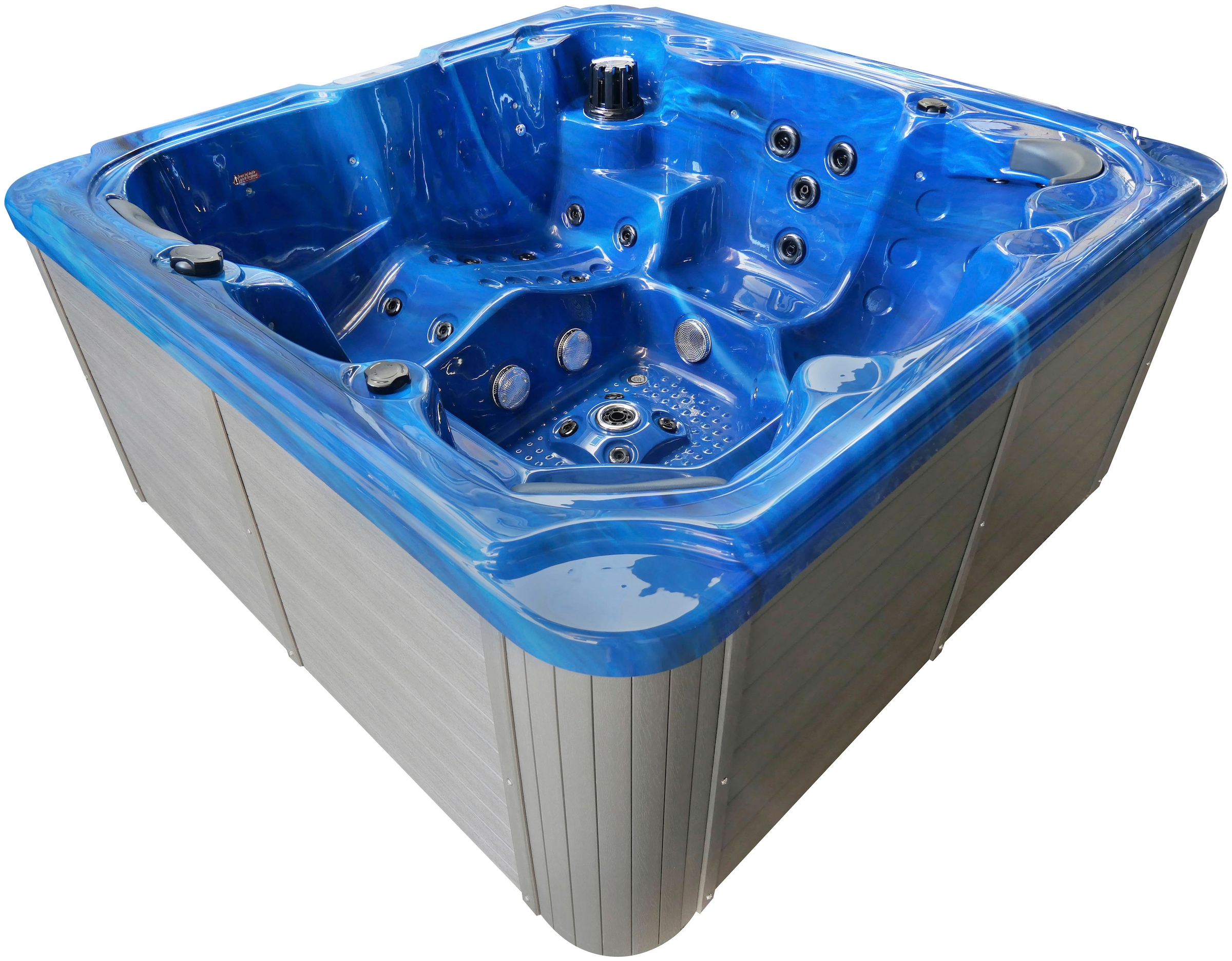 Sanotechnik Whirlpool »OASIS MAXI«, (Set), 210x210x95 cm, inkl. Einstiegsleiter und Abdeckung