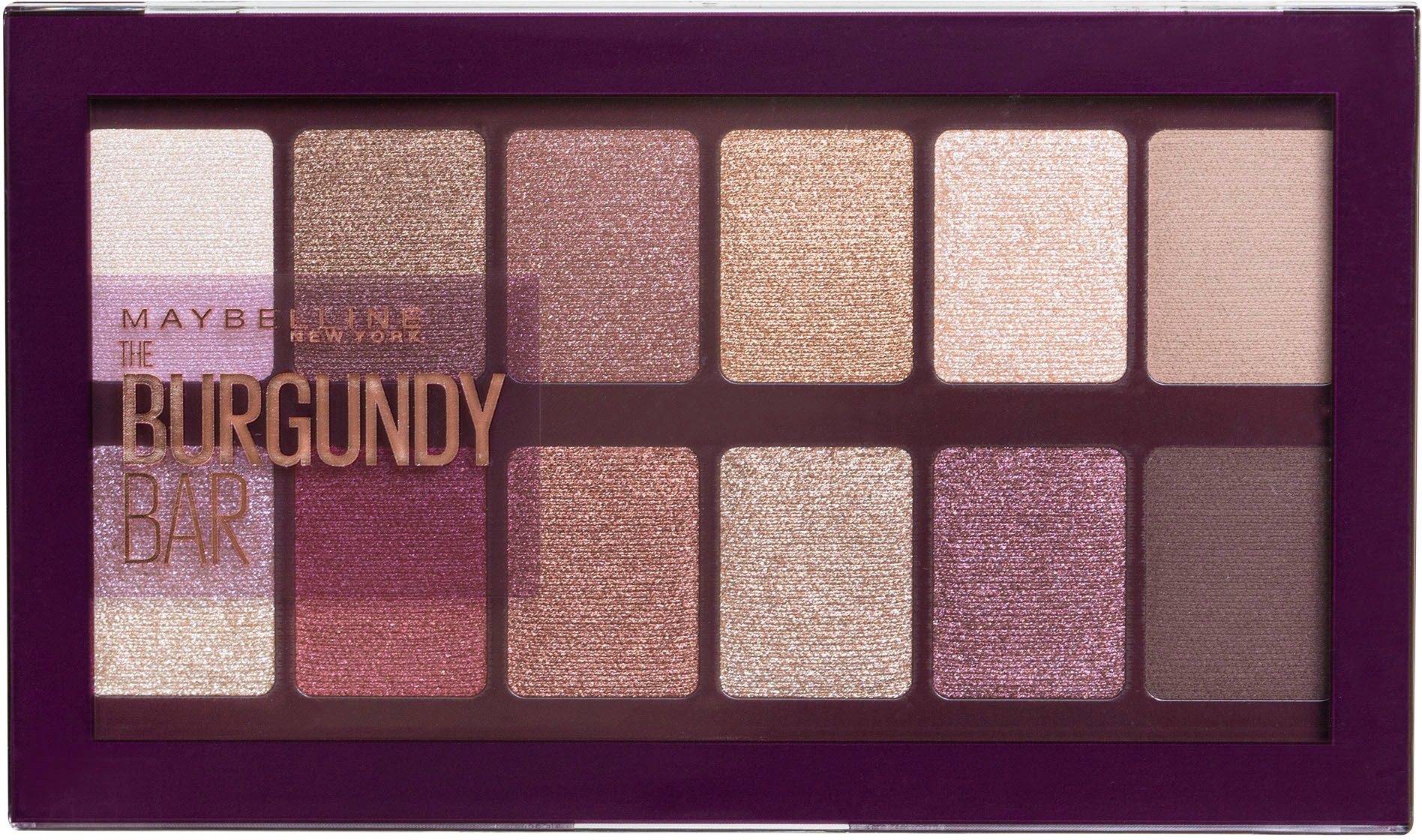 MAYBELLINE NEW YORK Lidschatten »The Burgundy Bar«, mit schimmernden Burgunder-Tönen