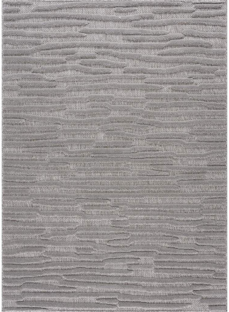 Carpet City Teppich »In-& Outdoorteppich Santorini 58394 , 3D-Effekt, Streifen« rechteckig 5 mm Höhe Wetterfest & UV-beständig für Terrasse, Balkon, Küche, Flur