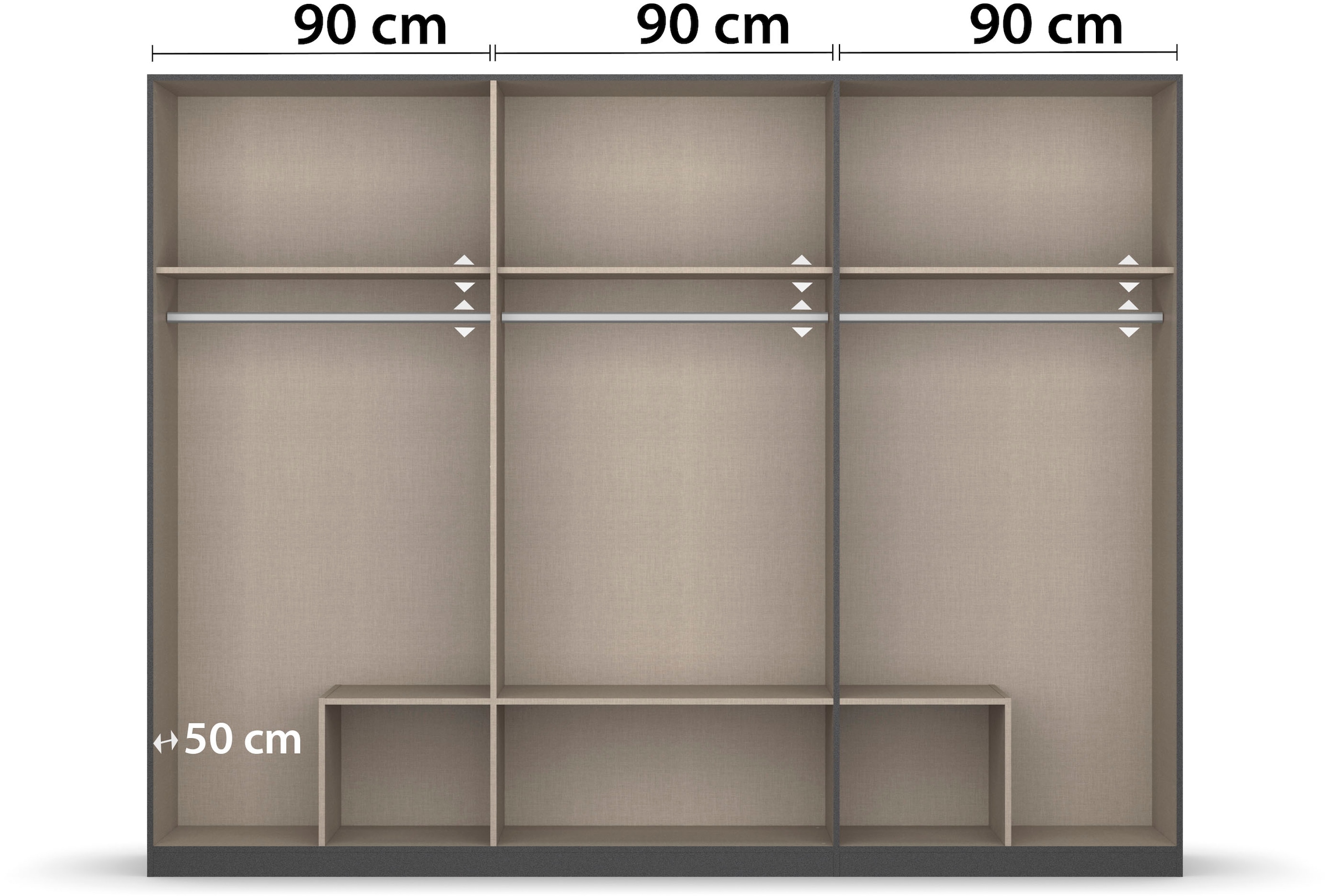 rauch Kleiderschrank »Schrank Garderobe Wäscheschrank GAMMA in 3 Breiten«, viel Stauraum mit 6 Schubladen, mit Spiegel TOPSELLER MADE IN GERMANY