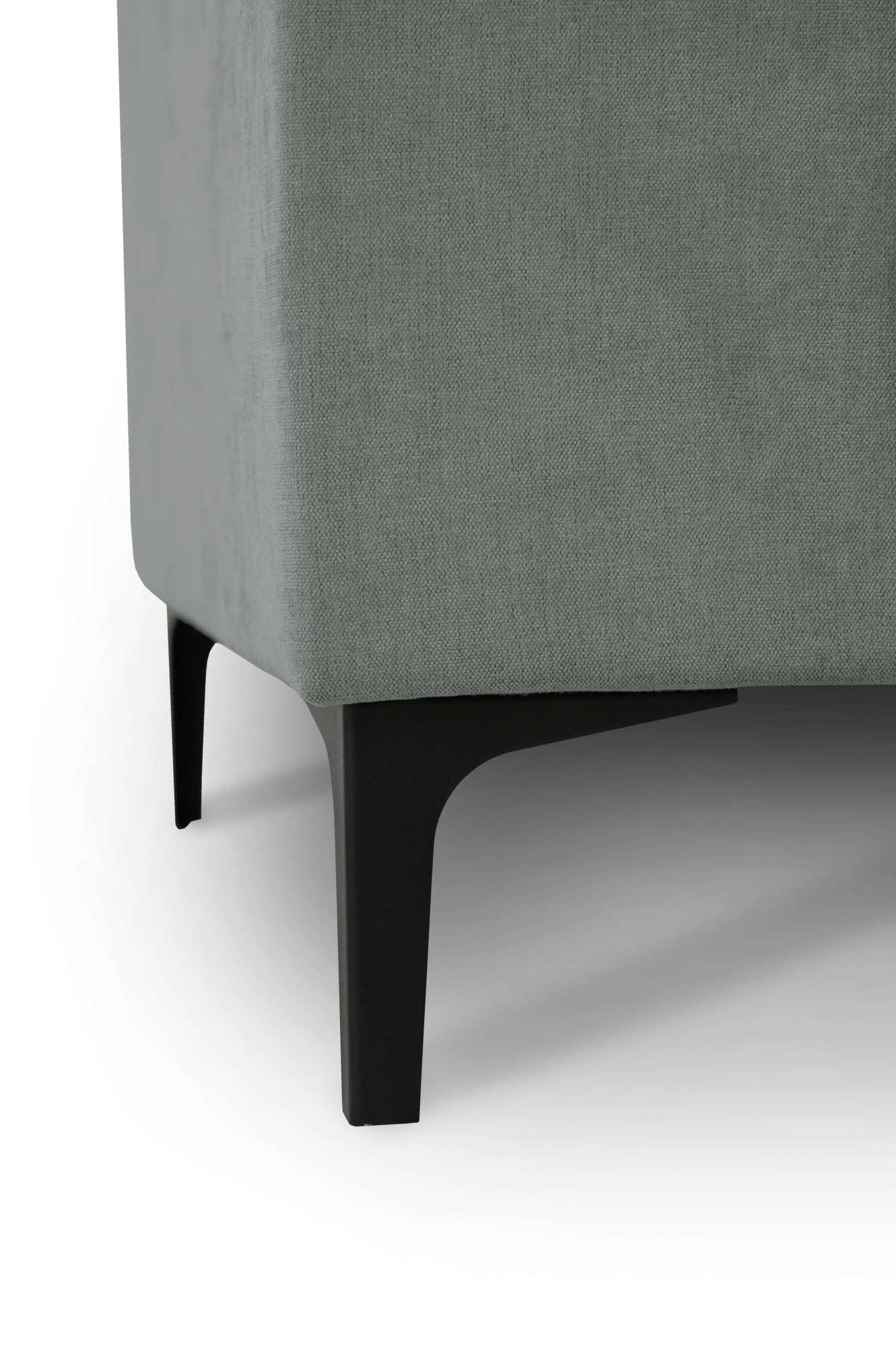 Places of Style Ecksofa »Polsterecke Oland, Struktur, Flachgewebe, Luxus-Microfaser, Boucle«, L-Form, 280 cm, Wellenunterfederung, Skandi-Design, Metallfüße