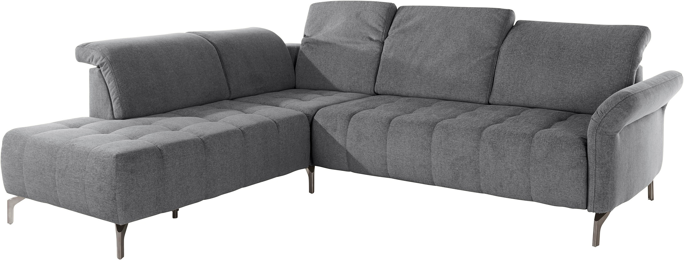 INOSIGN Ecksofa »Fresh L-Form«, Federkern, wahlweise Kopfteilverstellung und motorischer Vorziehsitz