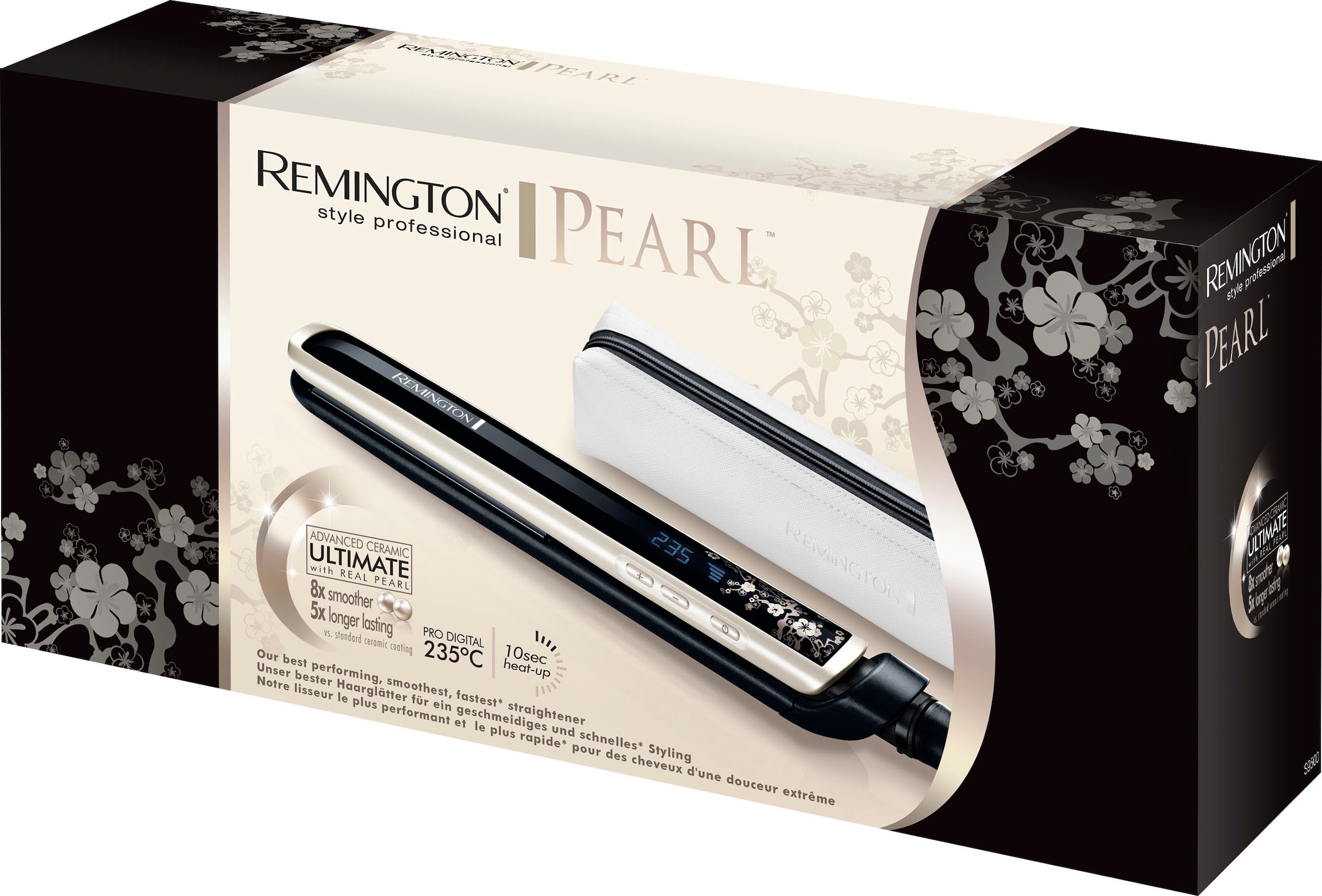Remington Glätteisen »Pearl S9500«, Keramik, Keramikbeschichtung mit echten Perlen, 10 Sek. Aufheizzeit