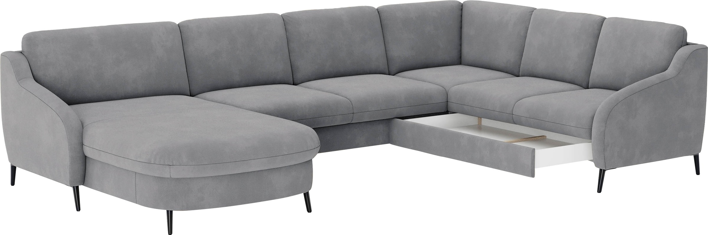 sit&more Wohnlandschaft »Soul U-Form«, wahlweise mit Bettfunktion und Bettkasten oder Schubkasten