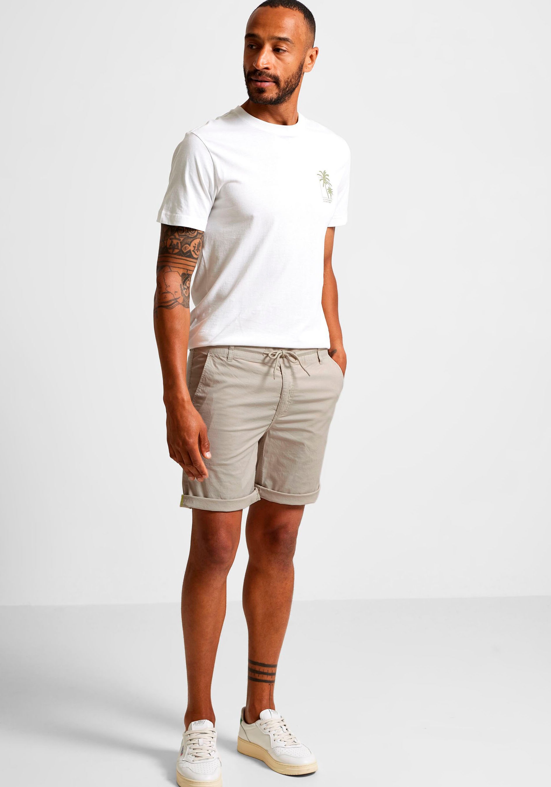 4. Bild von STREET ONE MEN Chinoshorts, mit einem Elastikbund