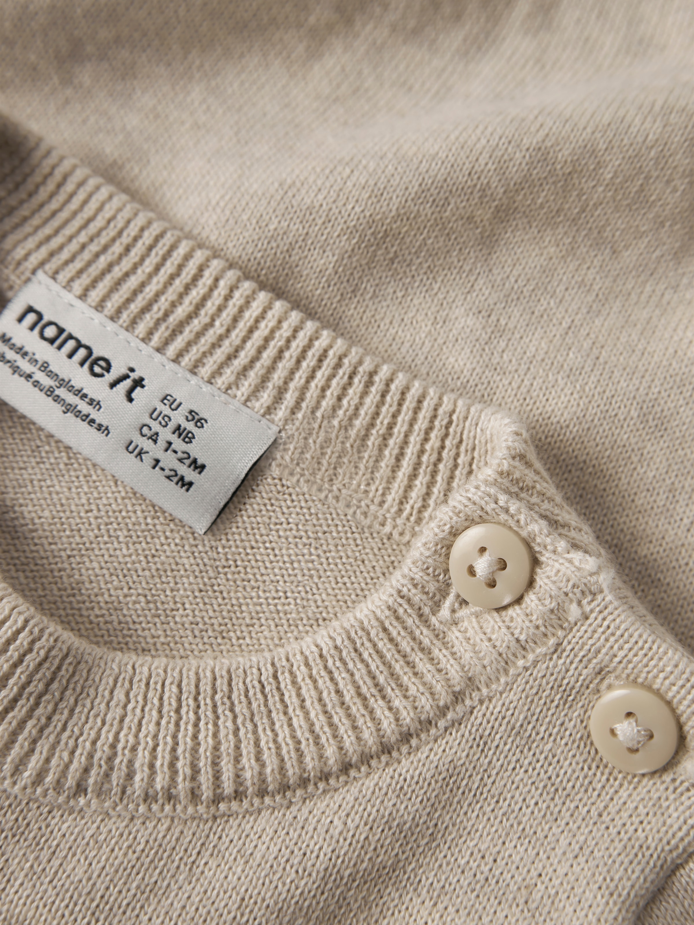 Name It Strickpullover »NBMHAPS LS KNIT« Baumwolle, regular fit