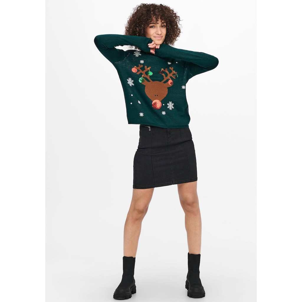 ONLY Weihnachtspullover »ONLXMAS EXCLUSIVE REINDEER PULLOVER KNT«