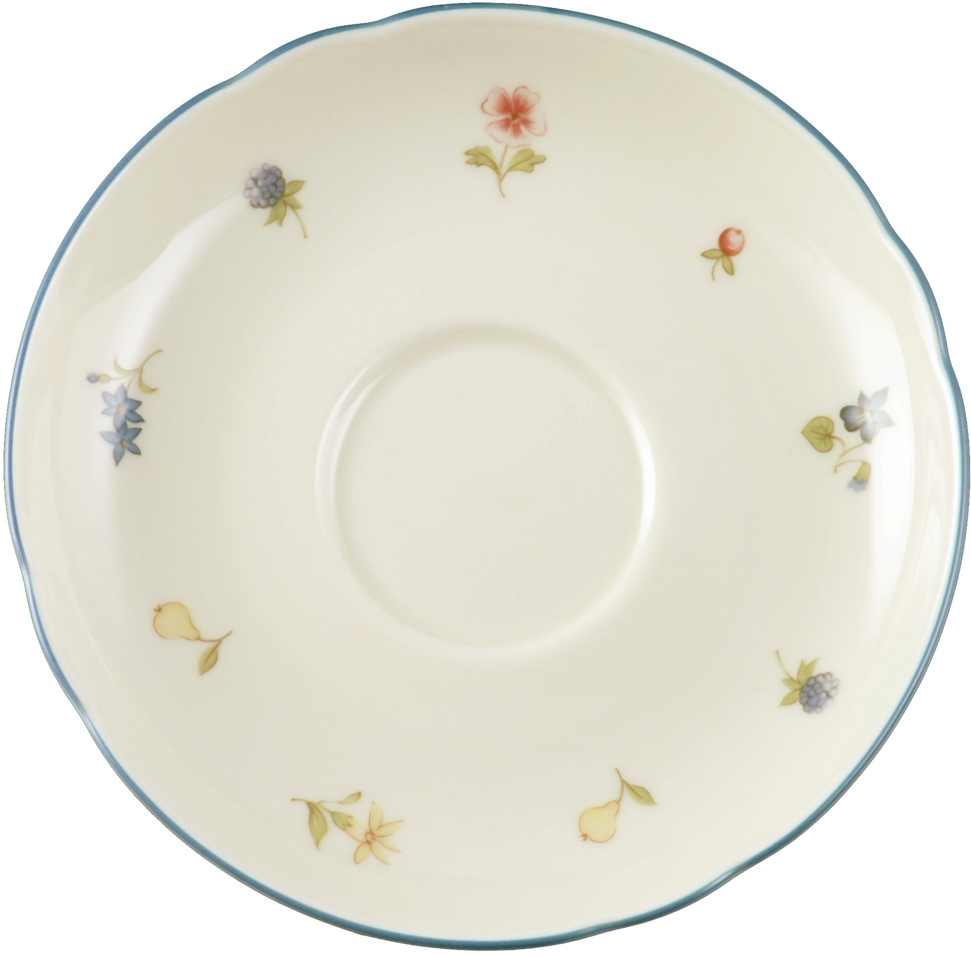 Seltmann Weiden Kaffeeservice »Geschirr-Set, 18 Teile, Marieluise Streublume«, (Set, 18 tlg., 6x Kaffeeobertasse 0,23 l, 6x Kombi-Untertasse, 6x Frühstücksteller), Teller, Tasse, Untertasse, Made in Germany, 18 Teile, für 6 Personen