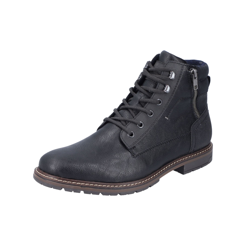 RIEKER Schnürstiefelette »Stiefelette Lederimitat« Schwarz 45 45 Verschluss: Schnürung