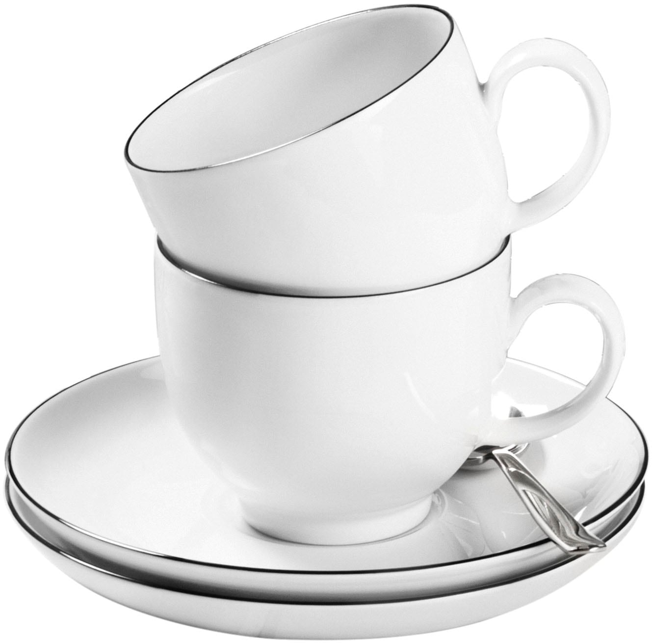 Seltmann Weiden Untertasse »Lido Black Line« Kombi-Untertasse 14,5 cm