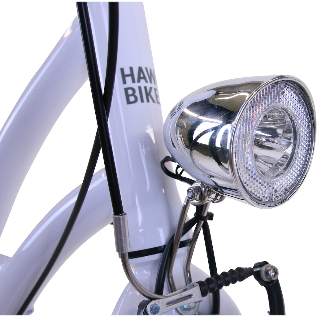 HAWK Bikes Cityrad »HAWK City Classic Joy White«, 3 Gang, Shimano, Nexus Schaltwerk