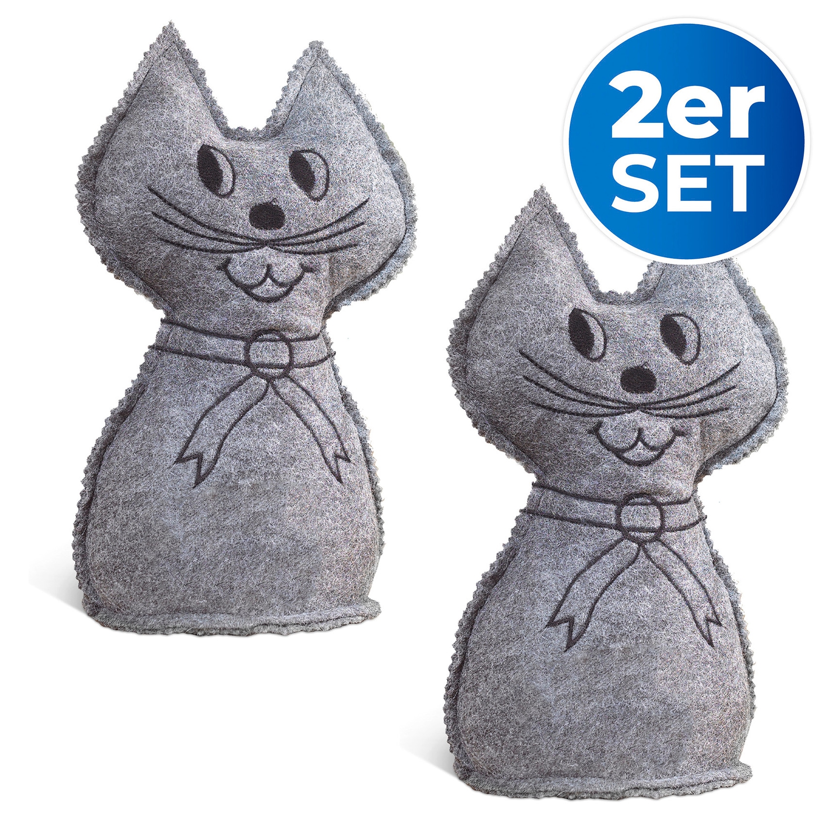 WENKO Luftentfeuchter »Katze« 2er Set, geräuschlos, ohne Strom, auch als Türstopper verwendbar