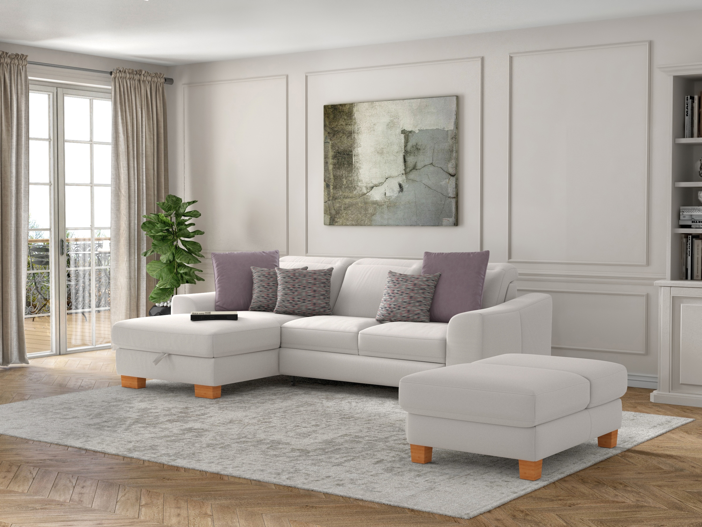 sit&more Ecksofa »Dundee L-Form«, mit Federkern und Massivholzfüßen, wahlwe günstig online kaufen