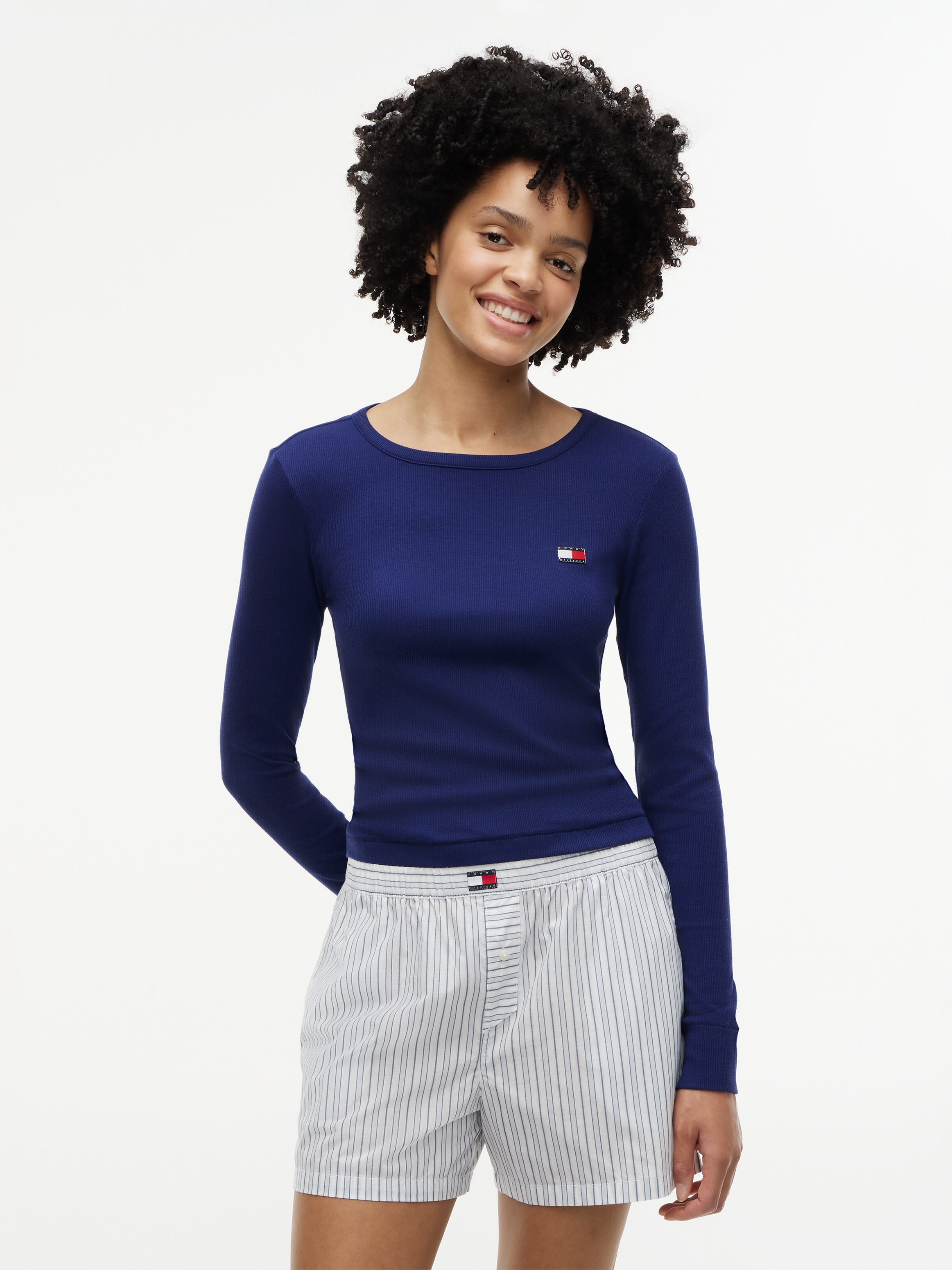 Tommy Hilfiger Underwear Langarmshirt »LS RIB T-SHIRT« in Rippstruktur, Rundhals