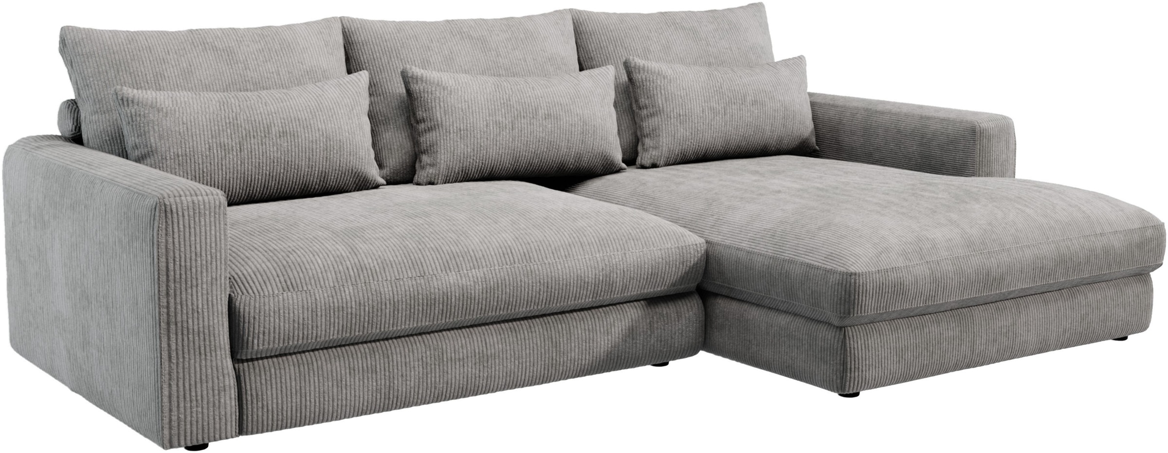 Home affaire Ecksofa »Darwin, viele Kissen, extra tiefe Sitzfläche, 271/89/171 (B(H/T)«, gemütlich und weich, L-Form, mit extra softem Sitzkomfort, Cord
