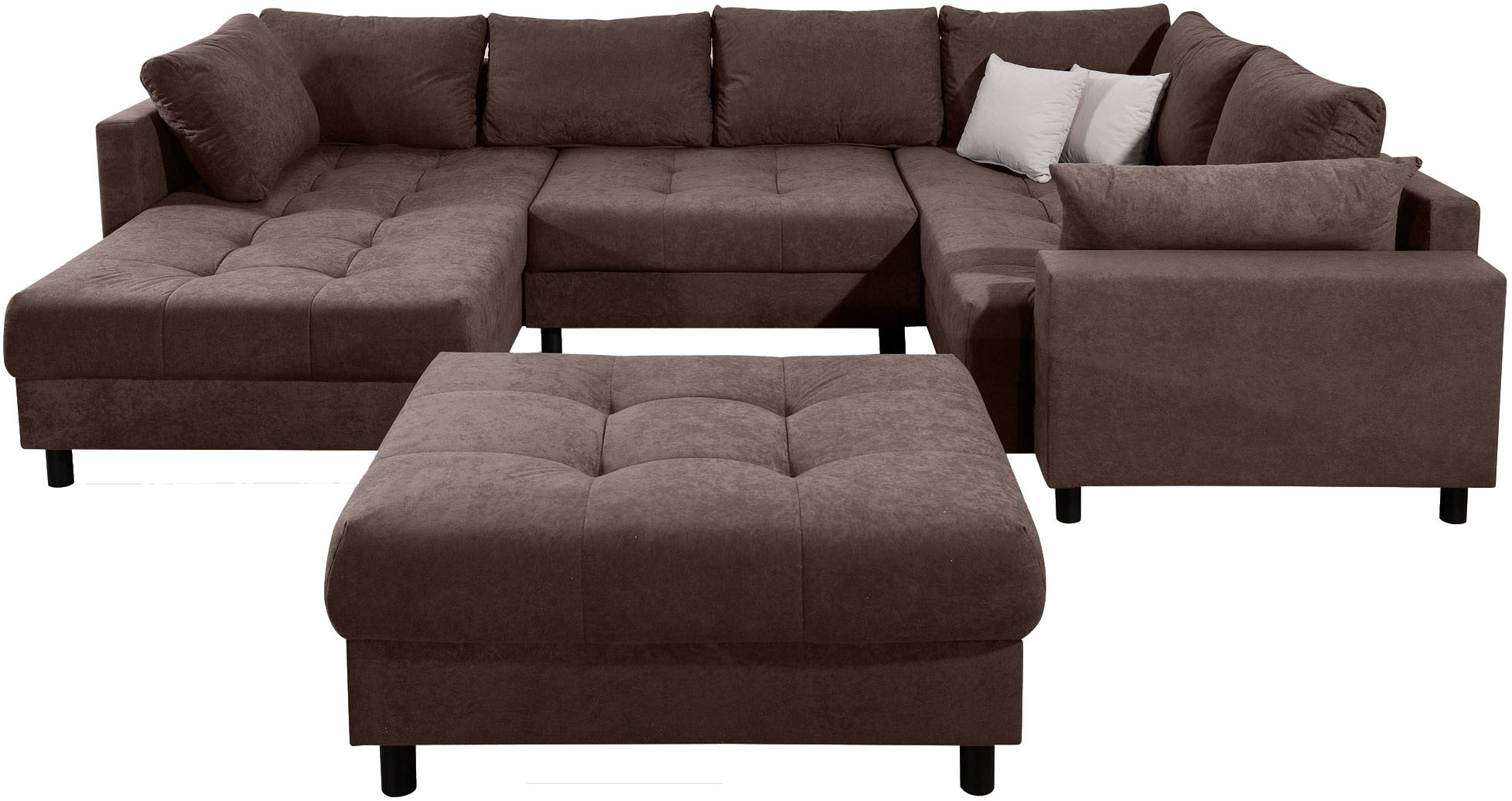 COLLECTION AB Wohnlandschaft »Toni U-Form mit Armlehne« inkl. Hocker und Zi günstig online kaufen