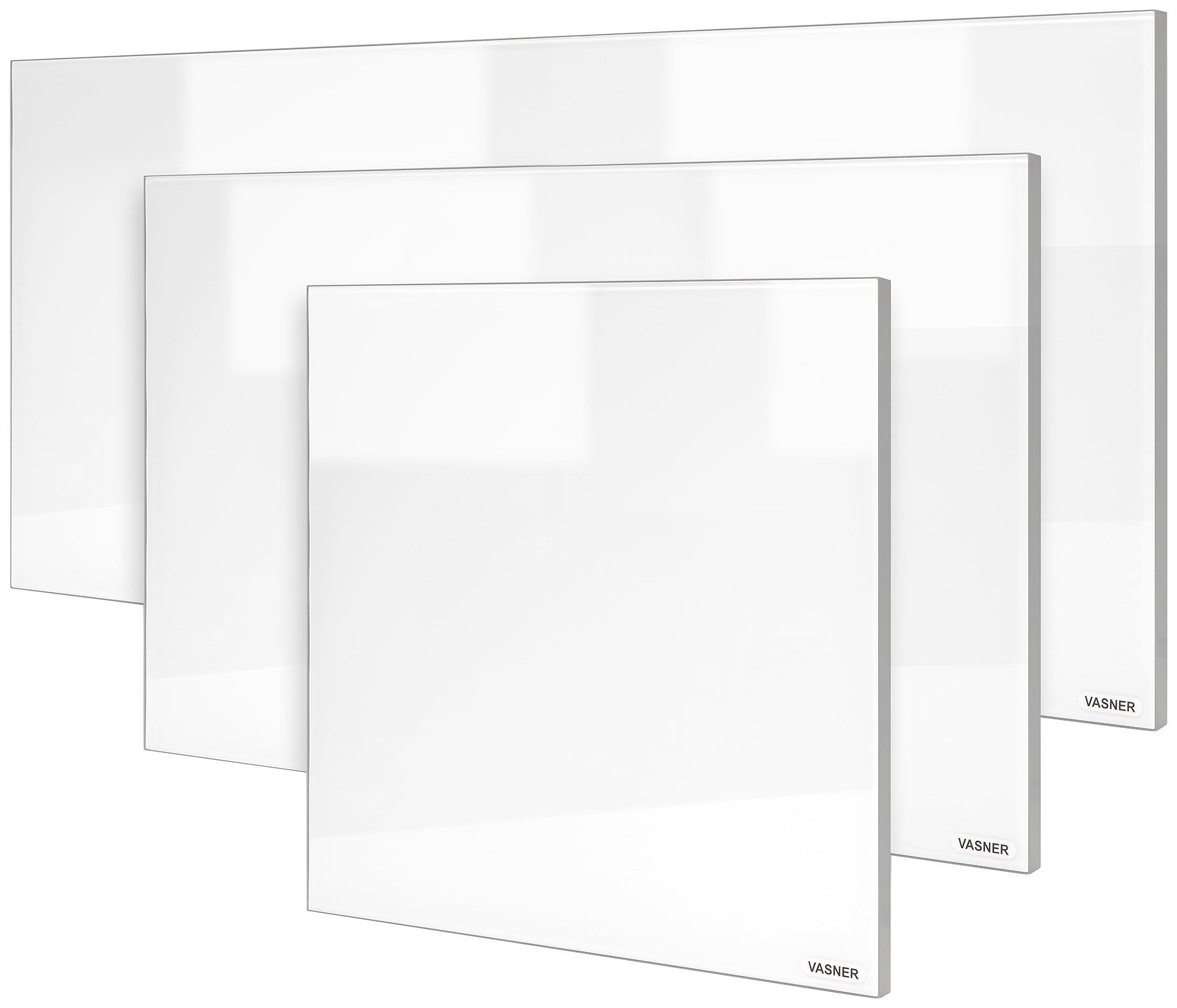 Vasner Infrarotheizung »Glas mit Rahmen grau, 700 W, Citara G«, Infrarot Glasheizung, IP44 Bad geeignet