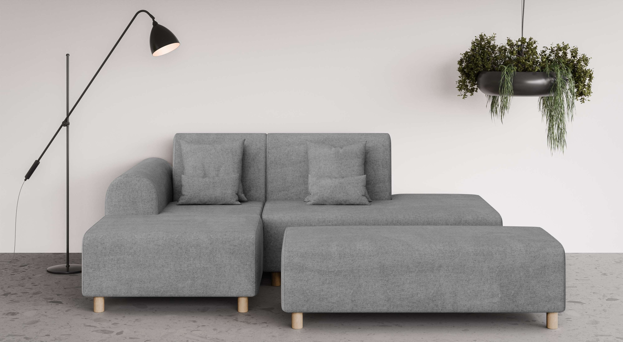 OTTO home Ecksofa »Suyala« L-Form mit Hocker günstig online kaufen