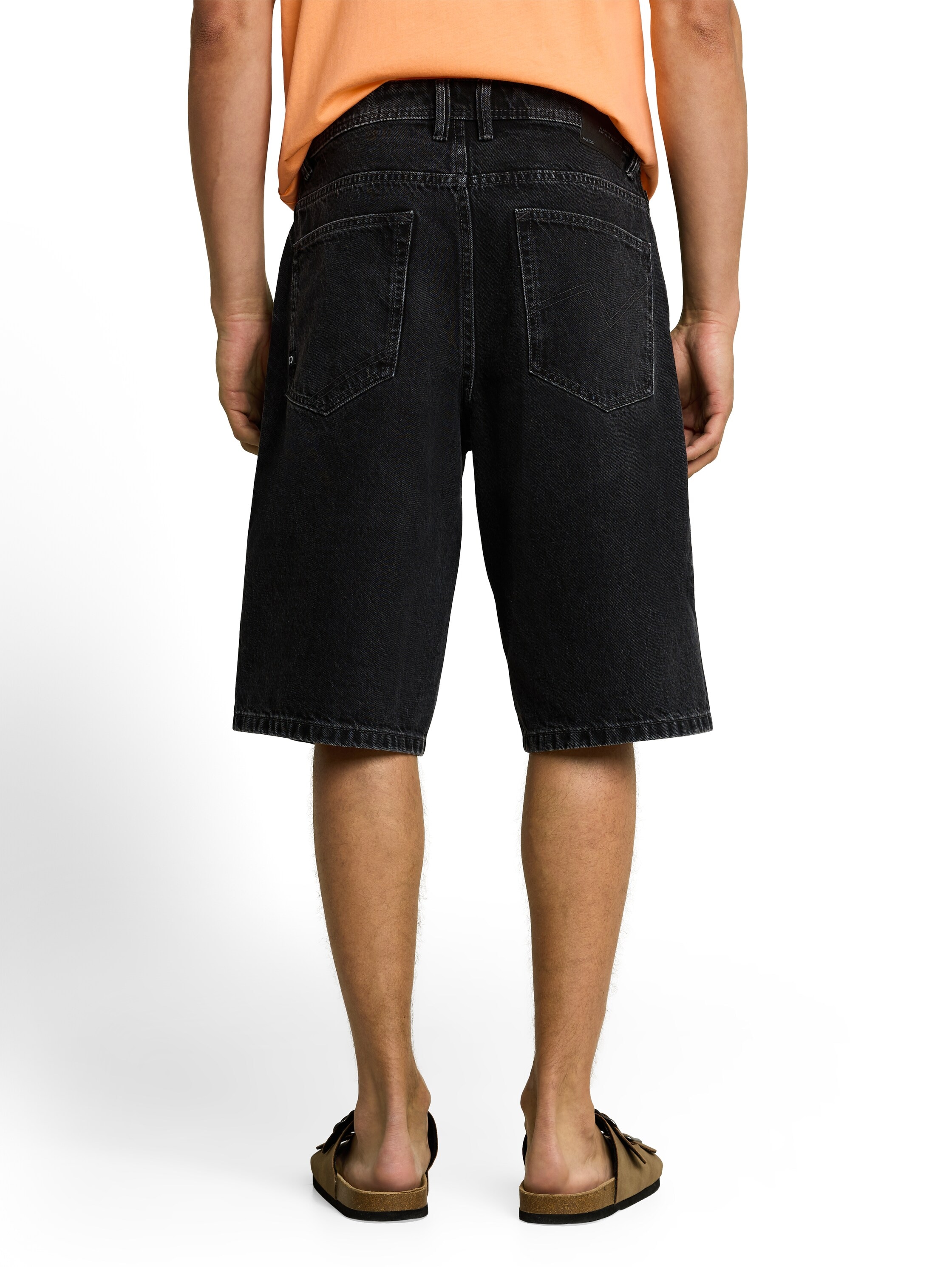 TOM TAILOR Denim Jeansshorts aus Baumwolle, mit Gürtelschlaufen