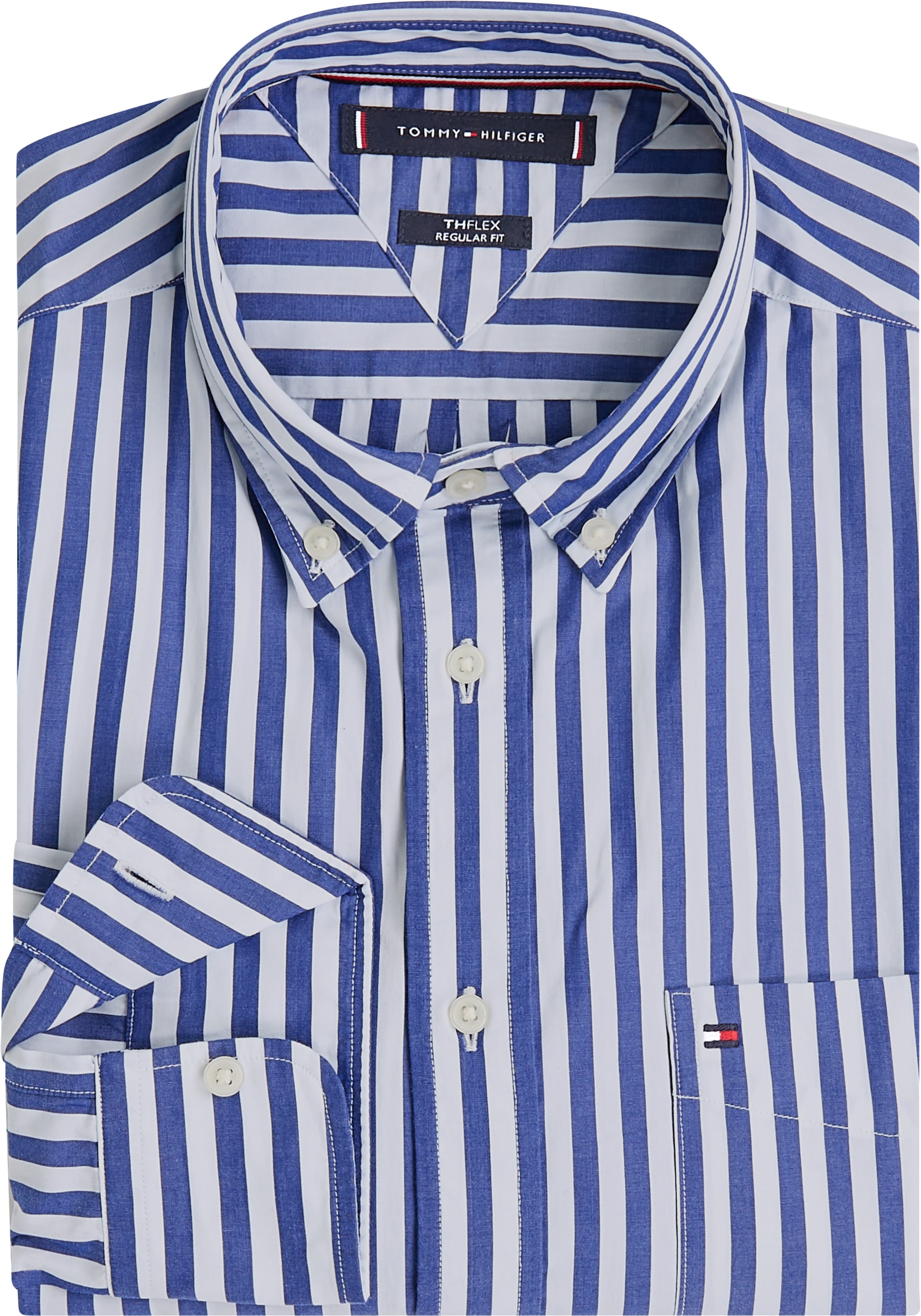 Tommy Hilfiger Langarmhemd »FLEX POPLIN BOLD STRIPE SHIRT«
