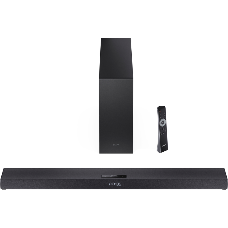 SHARP Soundbar »HT-SBW320« 2.1 (Bluetooth Dolby Digital Equalizer Kabellos Nacht Modus USB-Wiedergabe ) schwarz Mpeg2/ALAC (Laufwerke bis...