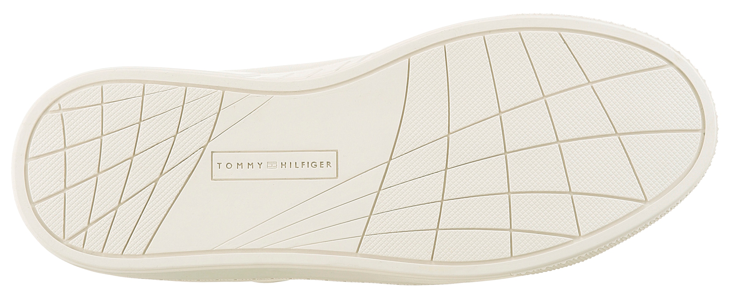 Tommy Hilfiger Plateausneaker »WOMENS ICON COURT SNEAKER FLAG«, Freizeitschuh, Schnürschuh, Halbschuh mit gepolstertem Schaftrand