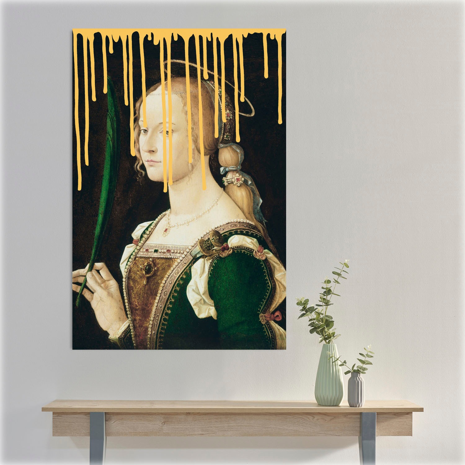 queence Acrylglasbild »Frau mit Farbklecks« Bilder von Frauen   Formen   Fr günstig online kaufen