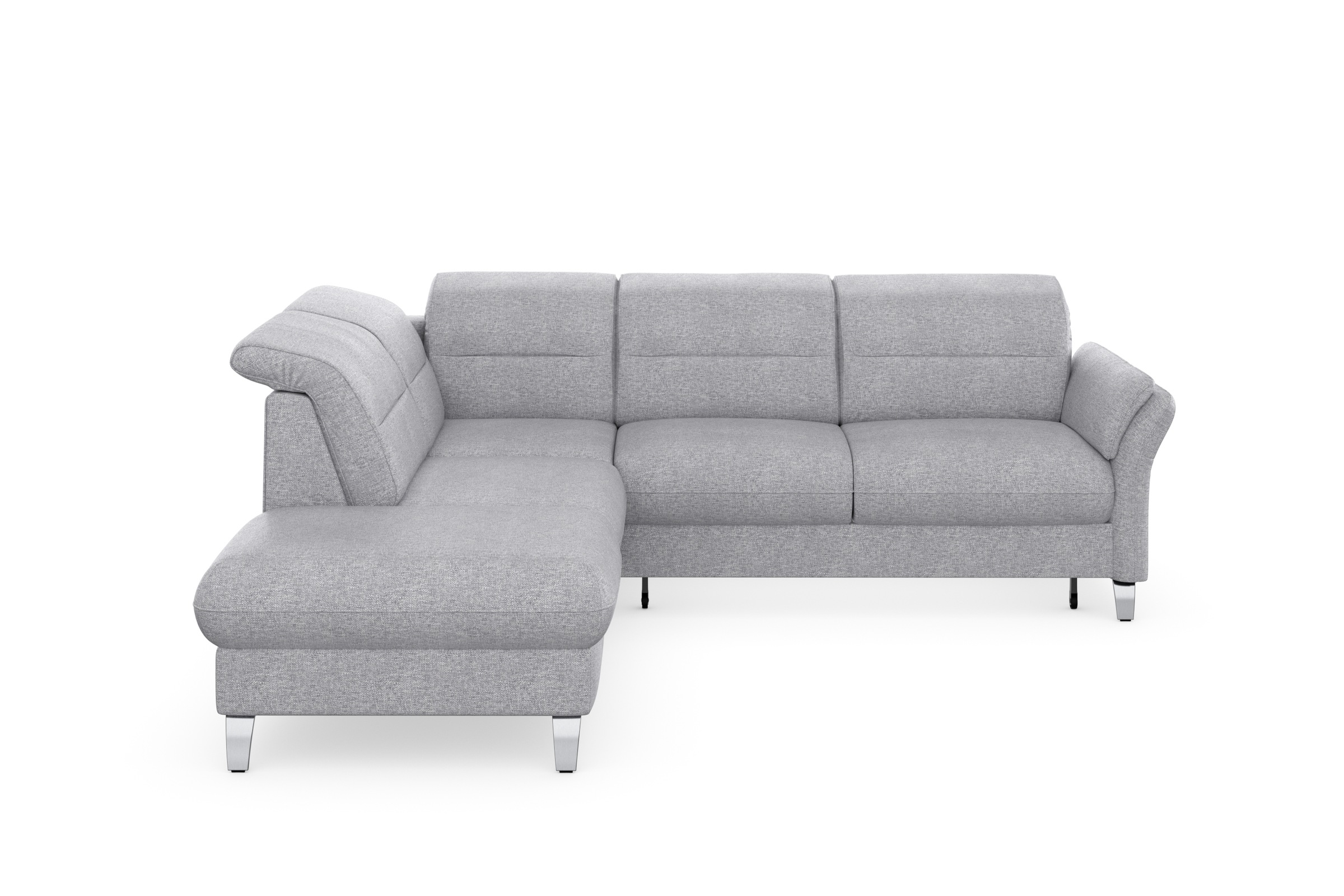 sit&more Ecksofa »Grenoble L-Form mit Federkern«, wahlweise mit Bettfunktion, Bettkasten, Arm- und Kopfteilverstellung