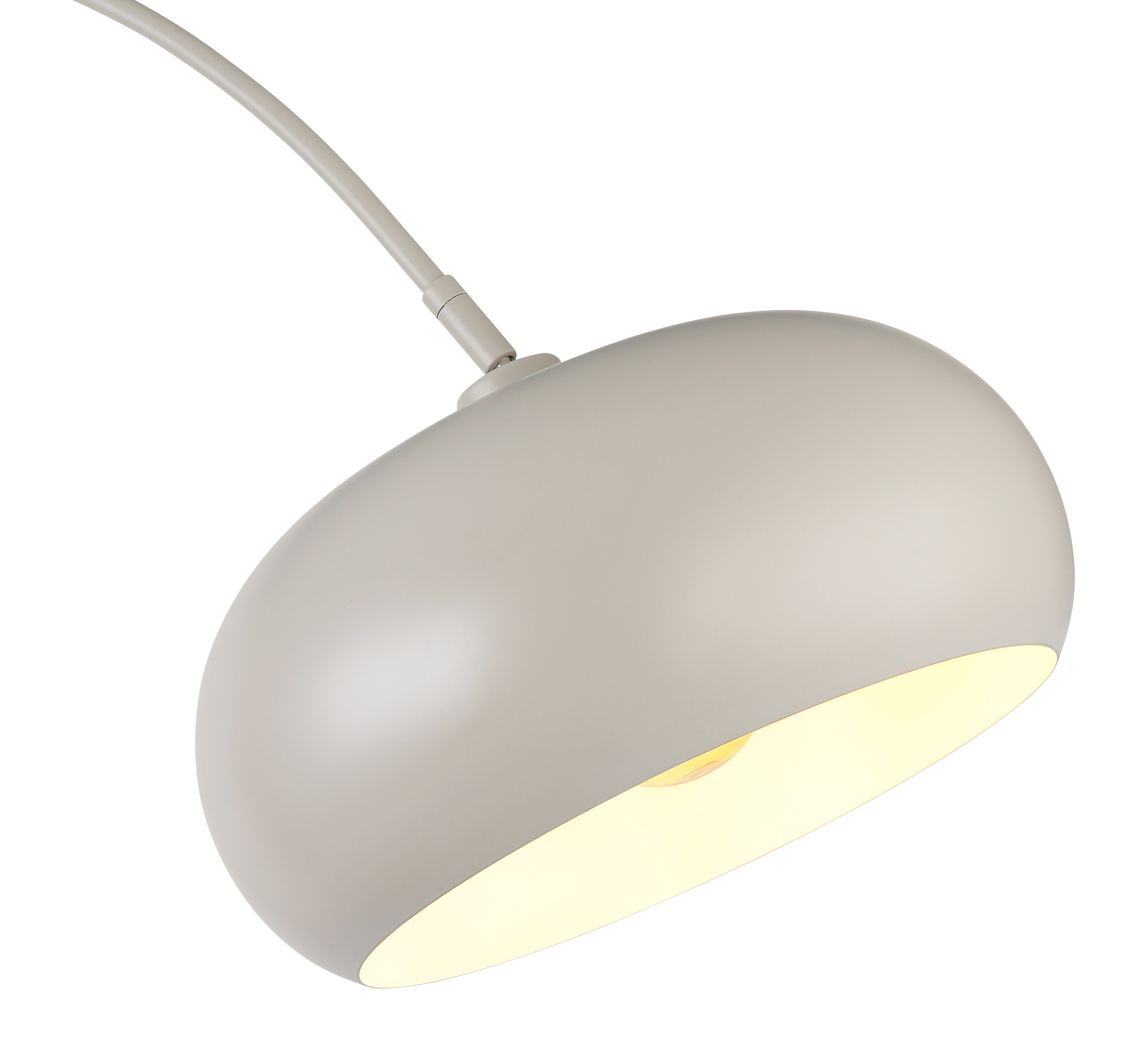 homsy by Ana Johnson Stehlampe »Lightbow - Bogenleuchte in elegantem mattem Beige-Metall« E27 1 Stk. warmweiß - kaltweiß moderne Stehleuchte fürs Wohn- Schlafzimmer höhenverstellbar