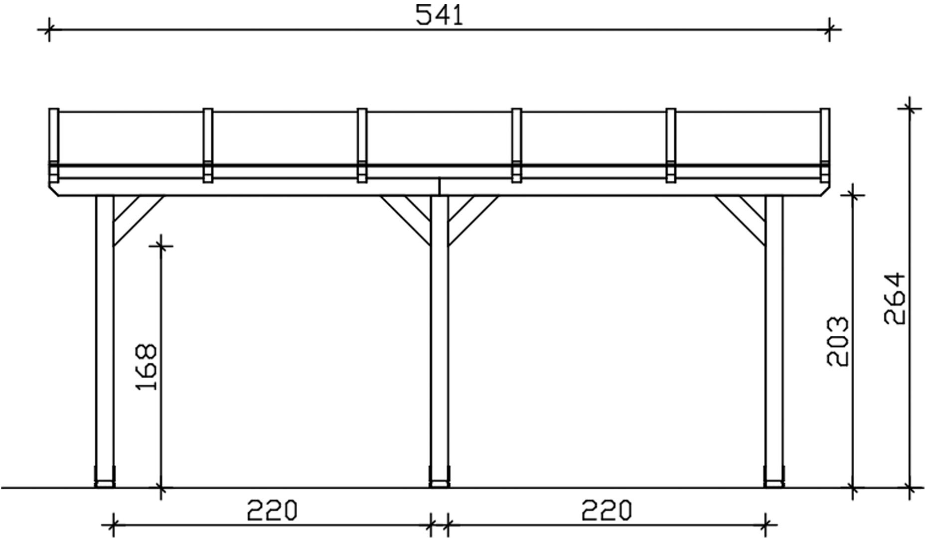 Skanholz Terrassendach »Andria« Leimholz