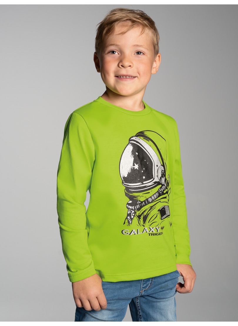 Trigema Longsleeve »TRIGEMA Langarmshirt mit großem Astronauten-Print« 1 Stk.